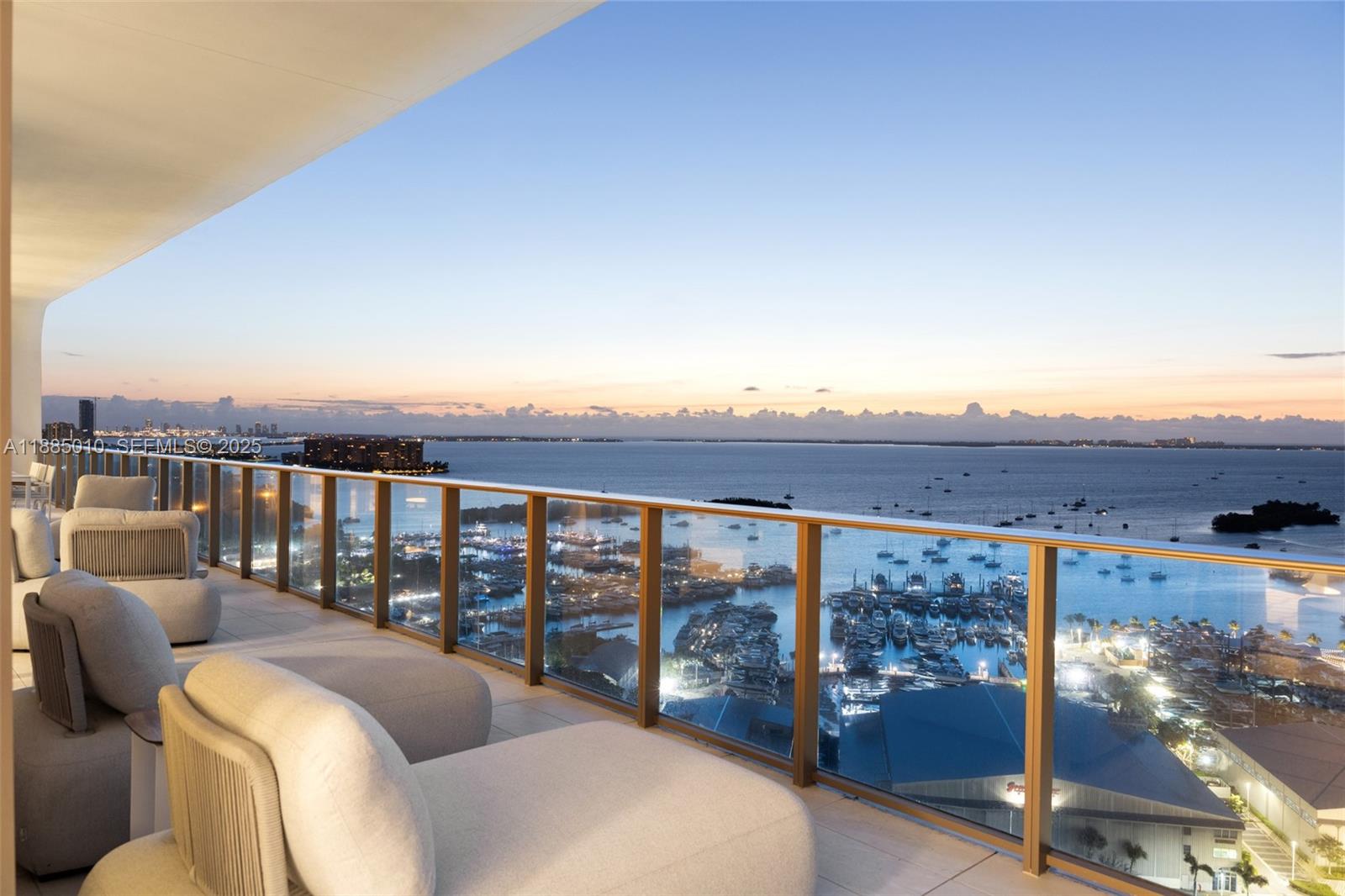 Perched high above Coconut Grove's lush canopy, the Lower Penthouse at Mr. C Residences is a 6611 sf sanctuary in the sky, offering unparalleled panoramic views-from sunrise over Biscayne Bay to the glittering Miami skyline at night. This residence is for those who shape the world below, where sleek design meets effortless luxury & boundless possibilities. Over 2,500 sf of terraces set the stage for meditative mornings & starlit soirees. With 5bdrms, 2 flex rooms, a private elevator, 8 parking spaces, & enviable concierge amenities, every detail is curated for those who expect the best. Unwind in the building's screening room, energize in the Peloton studio, or soak in the infinity pool before cocktails at the Bellini bar. This is more than a home. It is the pinnacle. A Very Special Home.
