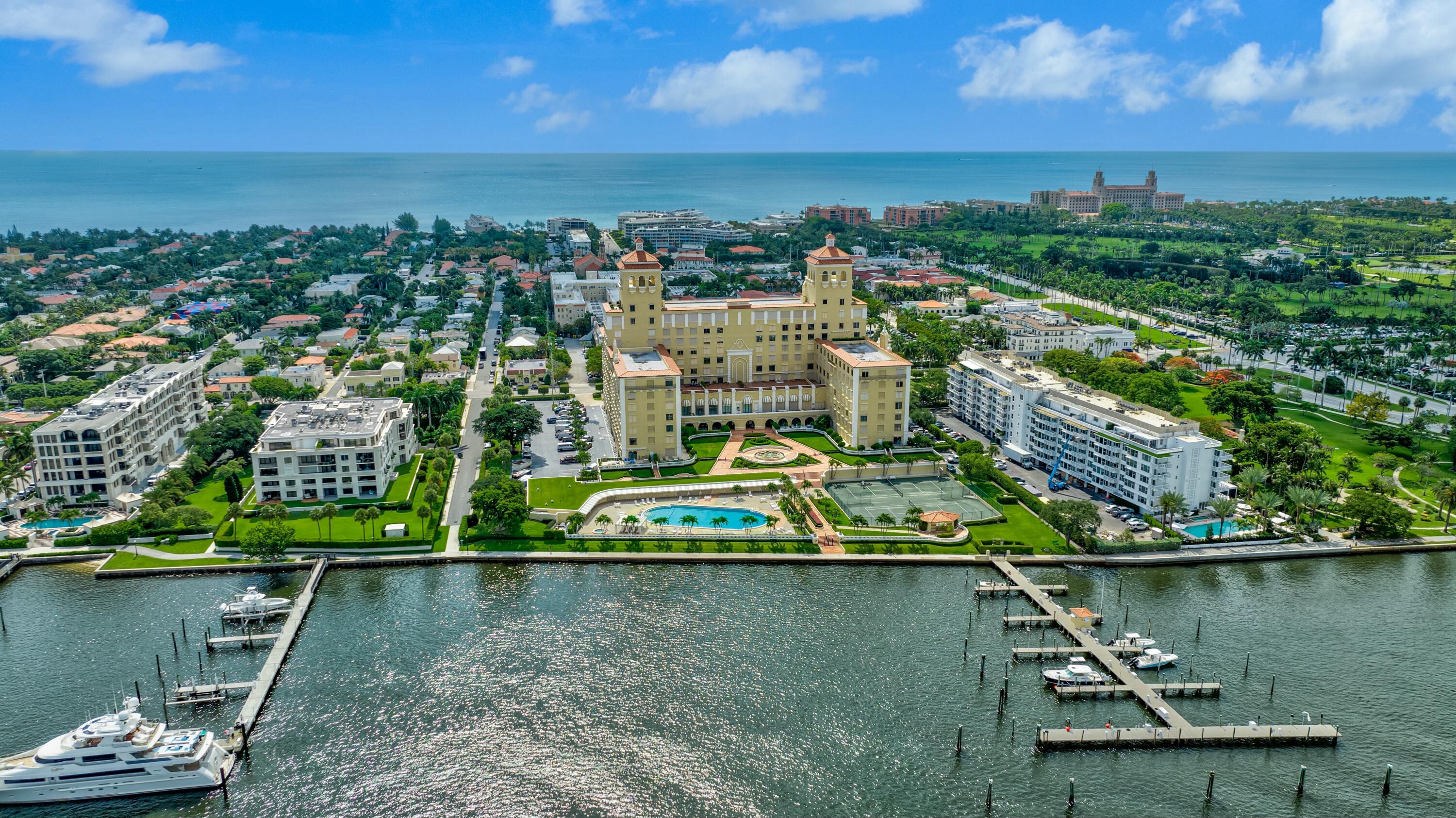 This hidden gem redefines luxury living, seamlessly blending elegance, comfort, and convenience in one exceptional location. This exquisite 2-bedroom, 2-bathroom condo at the prestigious PB Biltmore boasts direct West Intracoastal views from the spacious master suite. The residence features an eat-in kitchen, split bedroom layout, southern light & quality finishes that enhance its charm & sophistication.

The PB Biltmore offers amazing amenities, including a private oceanfront club with dining and beach service, an Olympic-sized pool, Har-Tru tennis courts, boat docks, a gym, infrared saunas, 24/7 security & concierge services.

This pet-friendly building invites you to experience the ultimate luxury lifestyle.. As an added opportunity, the condo next door is also available for sale.
