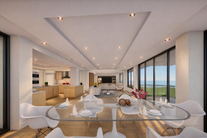 Directly on the beach this rarely available Banyan House 2-bedroom, 2.1-bath corner residence encompassing 2,091 total square feet, offers sweeping east and south exposures with truly panoramic ocean views. Ready right now to execute your own design or bring to life the seller's thoughtful floor plan and curated renderings, every detail offers the opportunity for refined, personalized luxury. The ocean-facing open plan kitchen is envisioned as an elegantly appointed chef's kitchen outfitted with premium Thermador appliances, designed to blend high performance with sophisticated style.  Custom cabinetry, luxurious stone and high end finishes create an atmosphere befitting a distinguished oceanfront property. The iconic Banyan House is an intimate boutique building that has been meticulously updated to the highest standards including the State mandated Milestone Remediation. Owners enjoy an unparalleled lifestyle defined by privacy, exclusivity, and direct beach access. A dedicated 24-hour staff ensures seamless, attentive service, elevating everyday living to effortless luxury. Surrounded by lush, impeccably maintained grounds, the property features an expansive pool area ideal for serene days by the sea. Perfectly positioned just moments from the vibrant energy of Atlantic Avenue—renowned for its fine dining, upscale shopping, and lively entertainment—this residence also offers convenient access to all the best of the Palm Beaches. Act now and take occupancy this upcoming winter season!