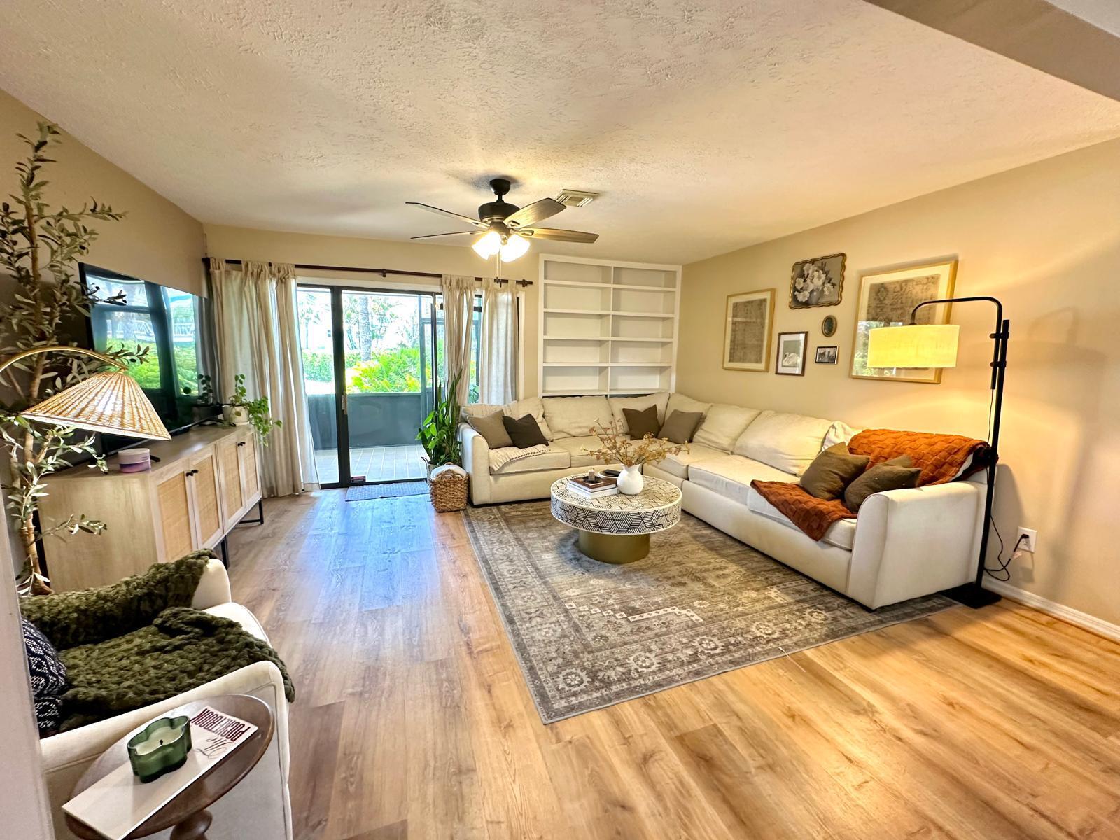 Location, Location, Location! Spacious Corner Unit Villa - 2Bed 2.5 Bath located on Indian River Drive, just steps from the Intracoastal. Laminate Flooring throughout bedrooms and living areas; Great Open Floorplan; Newly partially renovated Master Bathroom. The Pool, Hot Tub and BBQ are just steps away! Accordion Shutters throughout; Minutes away from Shops and Restaurants, popular Downtown Jensen Beach and its pristine Beaches. Enjoy spectacular sunrise views by the water; This is truly a one-of-a-kind rental, offering the best of South Florida living! Offered UNFURNISHED. Available 08/01/2026. Call for your private tour to reserve it now!