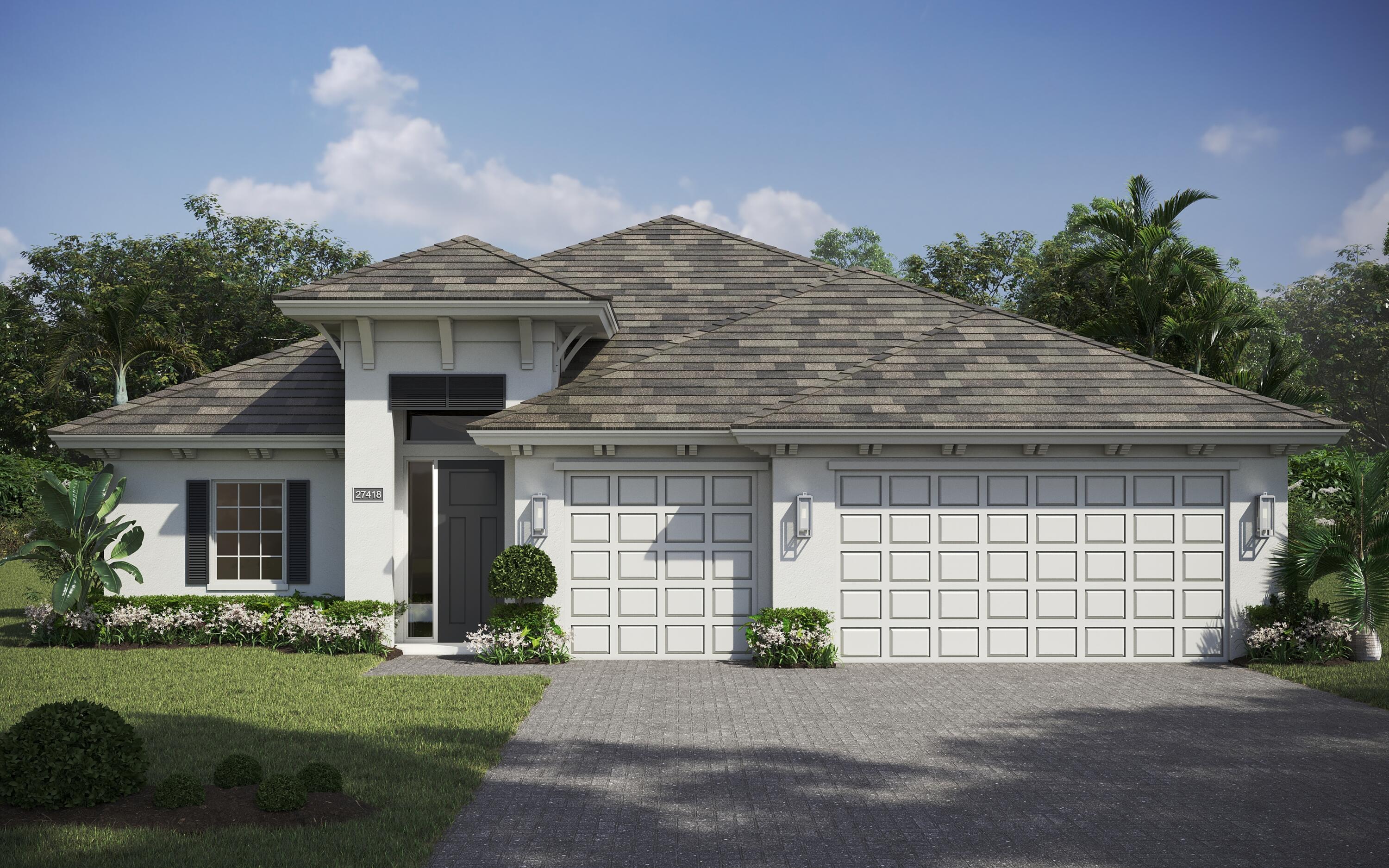 The Cordella Jem offers 3 bed 3 bath 3-car garage. Striking coffered ceiling in the foyer, Premium wood-look tile flooring Open-concept layout with high ceilings, great room, dining area and kitchen. The kitchen has an expansive island topped with level 4 upgraded quartz countertops. Ivory cabinets feature crown molding, soft-close hinges and premium dovetail finishes. Equipped with upgraded GE Profile appliances, including a gas cooktop, range hood and a microwave and oven combo, upgraded backsplash and a deep single sink. The great room expands your living space even further.