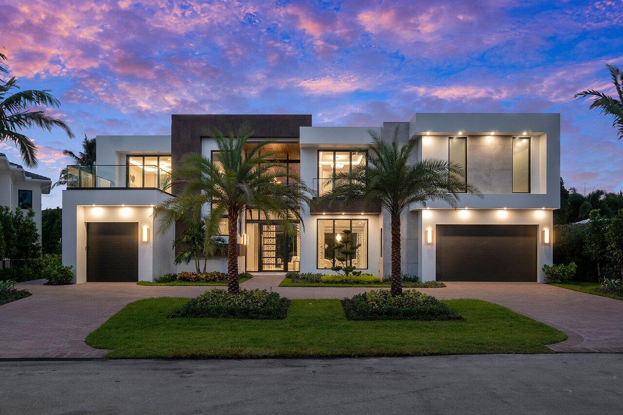 2391 Areca Palm Rd.  Modern Estate located in the world-renowned Royal Palm Yacht & CC, Architect, Elmar Benavente at BE Design, Built by Albanese & Sons Group. Turnkey by Zelman Style Interiors. This Estate features 5 BR,6.1 BA's, 8,090 Ttl Sq. Ft. Impact Windows, Custom Kitchen w/top of the line Miele Appl's, Quartzite Counter-tops -double thick edge, Custom Cabinets, Carrara European imported porcelain 48 x 48 Tile, Family Room, Outdoor Loggia w/ Entmt area. 2 Story Great RM w/Fplc Formal Dining RM, Wine Closet, 1 En-suite BR w/ Walk-In Closet, Custom Lacquer Bar w/ Quartz in club, Laundry Room,3 Car+ Golf Cart Gar. 2nd Floor Extra Lrg. Master Suite w/ double Closets & Over sized BR w/Claw Tub, 3 En-Suite BD w/ balconies, Family Rm & Elevator. First Floor Features: Carrara European imported porcelain 48 x 48 Tile, Custom Made State-of-the-Art Kitchen with Lacquered finish cabinetry, Quartz countertops, Miele fully inter-graded appliances, Miele 48" Hood, Miele Coffee Barista, walk-in pantry. Formal Dining Room with floating built-in server, Custom built fireplace with 10x4 imported slabs from floor to ceiling along with imported wood paneling, 2 story Great Room, Playroom/Great Room En-Suite with Walk-In Closet, Walk-In Wine Room, and Bar Area, En-Suite Bedroom with Walk-In Closet, oversize Laundry Room with Electrolux washer & dryer, Elevator, Central Vacuum  Second Floor Features: Floating Staircase surrounded by Frameless Glass, Second Family Room/Great Room with custom made Lacquer Bar with Quartz counter-top, ice-maker & Refrigerator, Striking Master Suite with His & Hers Bathrooms & Walk-In Closets & fireplace, 3 En-suite Bedrooms with Walk-In Closets and Balconies.  Outside Features: 3 Car+ Golf Cart Garage, Frame-less Glass railings on all Balconies, Summer Kitchen with Built in BBQ area, Veranda with Imported porcelain tile, Resort Style Pool & Spa with wet sunning deck.   Additional Features: Best Location In Boca Raton, Royal Palm yacht and Country Club! New Construction,24-Hour Security, Steps from The Boca Raton Resort, Walking Distance to the Beach, One of the Most Luxurious & Exclusive Communities in Boca Raton, Furnished Within 30 minutes from Ft. Lauderdale & West Palm Beach airports. Some photographs were taken during a prior marketing campaign and may not reflect the property's current furnishings, decor, or staging.