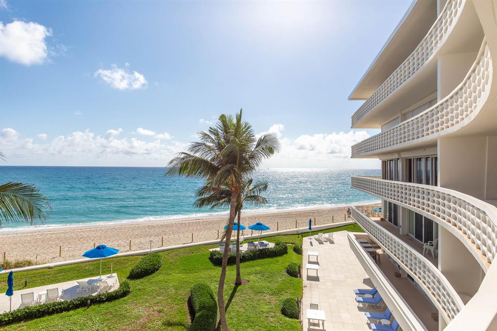 With one of the best locations in Palm Beach and unobstructed oceanfront views, this bespoke residence defines coastal living. This rarely available unit includes 3 bedrooms, 3.5 bathrooms, and an ultra-stylish design that is offered turnkey furnished. With spaces tastefully curated for an elevated way of living, the extensively renovated interior features a sleek, modern kitchen outfitted with Subzero-Wolf appliances as well as impact glass throughout. The private balcony spans the length of the unit and allows for surreal ocean and beach views. Sun and Surf is one of Palm Beach's premier resort-style buildings with private beach access, pools with attendants, doorman, 24-hour security, valet, gym, and is just minutes to upscale shops and restaurants.