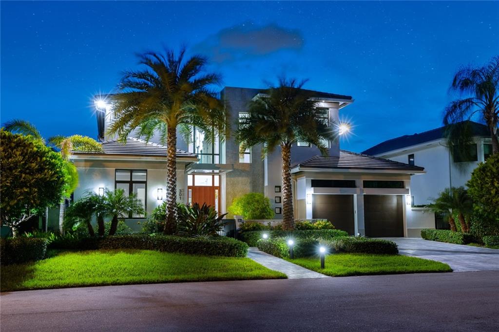 Timeless architecture in this Recently built Randall Stofft designed Waterfront home in Seven Isles! This stunning 4 BR/4.5 BA residence, boasts over 5700k TSF, with impeccably curated interiors and baths, volume ceilings and expansive glass. Chefs kitchen with Thermador appliances, Great Room, Dining and Living areas all open to the water and flow to generous covered loggia, leading to heated salt water pool and spa & 80' concrete dock. Home theater, full cabana bath, plus a dramatic powder room. 2nd level with 4 BRs, 3 face the water, a luxurious Owners suite, with sumptuous Bath, two walk-in closets and a tranquil terrace. Huge Utility area and reading nook complete the floor. Control 4/Lutron, Elevator, Natural Gas, Security Patrolled 7 Isles. Minutes to Beach, Las Olas & DWTN.