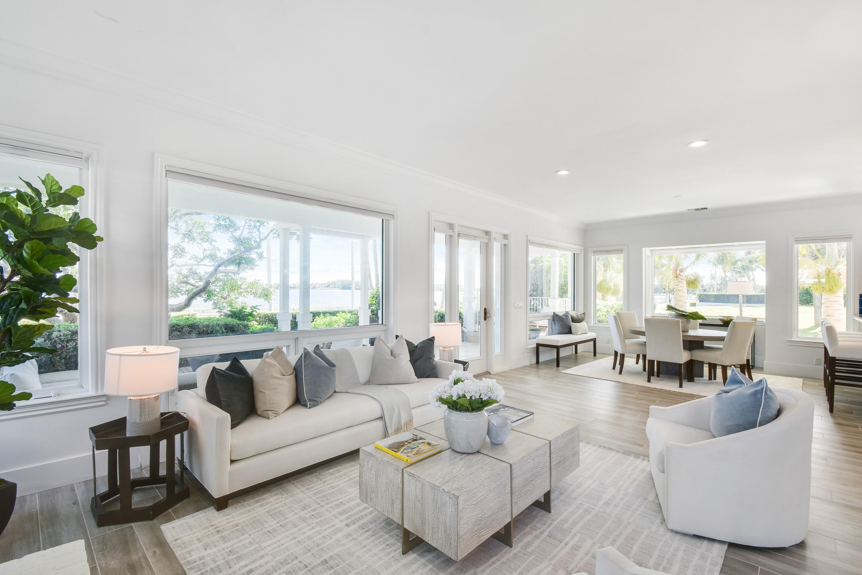 Recently renovated 4 Bedroom 4.5 bath waterfront home with amazing Intracoastal views on South Flagler Drive.  Entertain and dine al fresco on the deep wraparound porches facing the Intracoastal on the first and second floors, or from in the wonderful screened in porch off the family room, overlooking the pool.  This home features an exercise/Office/bonus room off the garage at the rear of the property.  Dock permit in process. DISCLAIMER: The written and verbal information provided including but not limited to prices, measurements, square footages, lot sizes, calculations and statistics have been obtained and conveyed from third parties such as the applicable Multiple Listing Service, public records as well as other sources. All information including that produced by the Sellers or Listing Company are subject to errors, omissions or changes without notice and should be independently verified by any prospect for the purchase of a Property. The Sellers and Listing Company expressly disclaim any warranty or representation regarding all information. Prospective purchasers' use of this or any written and verbal information is acknowledgement of this disclaimer and that Prospects shall perform their own due diligence. Prospective purchasers shall not rely on any written or verbal information provided when entering a contract for sale and purchase. Some affiliations may not be applicable to certain geographic areas. If your property is currently listed, please do not consider this a solicitation. In the event a Buyer defaults, no commission will be paid to either Broker on the Deposits retained by the Seller. "No Commissions Paid until Title Passes." Copyright 2019 Listing Company. All Rights Reserved.