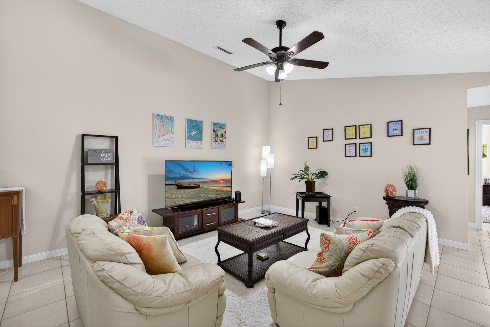 Best deal right now in Sun Terrace at the Oaks! Walking distance to the community pool. Large screened lanai (23'x23') and an awesome split plan with 2 master suites. Offered furnished negotiable. There is porcelain tile in whole home (no carpet). Enjoy new stainless steel appliances, updated counters and breakfast bar, decorative tile backsplash, double stainless steel sink, newer blinds, and fresh paint throughout. New lighting, fans, & door knobs. Split floorplan, can be 2 master suites. Have a family BBQ on the screened lanai that is very large with a nice large covered area and storage closet. Move right in! Super close walk to the community pool & spa, plus sidewalks throughout. Fee includes basic cable, community pool, lawn care, and roof maintenance. Fantastic location only minutes from Whole Foods, Trader Joe's, Publix, Library, local theaters, Downtown at The Gardens & the mall, Gardens Medical Center, Palm Beach State College, countless restaurants and shopping and some of the most beautiful beaches in south Florida. No RV's, motorcycles or commercial vehicles. Pet Restriction 2 pets under 25 lbs. each Parking spaces #222 and #224. No lease first year and 120 day min lease/1X per year.