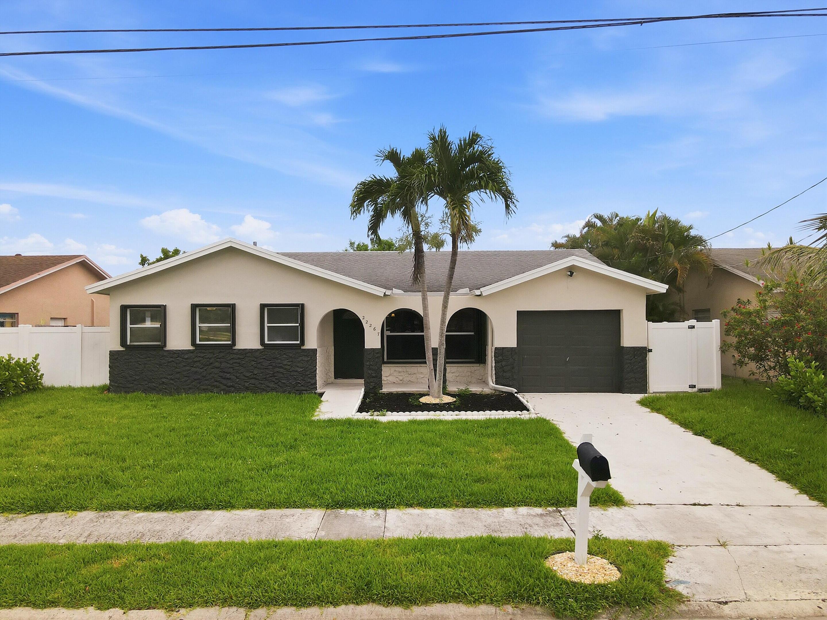 ABSOLUTELY GORGEOUS SINGLE STORY HOME | HIGHLY DESIRED BOCA RATON LOCATION | Fully Renovated | Bright Open Floor Plan | Tray Ceilings |  LED Recessed & Custom Lighting | Crown Molding | Eat-In Kitchen | Granite Counters | S/S Appliances | Serving Window | Pantry | Breakfast Nook | Formal Dining Room | Huge Primary Bedroom | 2 Closets | Ensuite | Accordian Shutters | Fenced Backyard | Manicured Tropical Lush Landscaping | 1 Car Garage & Driveway | Walk/Bike to Sandalfoot Cove Park | Minutes to Uptown Boca, Fine Dining, Shops & Major Highways | Top Rated Schools | Owner Pays Bi-weekly Lawn Maintance | Present All Offers!