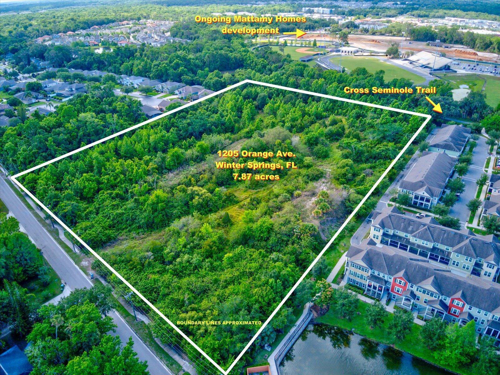 Prime development opportunity in the heart of Winter Springs! This expansive 7.87-acre parcel offers exceptional potential for commercial or mixed-use development with T-C zoning and strategic positioning along a high-visibility corridor. Surrounded by growing residential communities, established businesses, and major thoroughfares, the property provides strong accessibility and future upside. Utilities available include electricity and public water. Ideal for investors, developers, or owner-users seeking a rare large tract in a rapidly expanding Central Florida market. Conveniently located near shopping, dining, schools, and major highways, with easy access to Orlando and surrounding areas.  Endless possibilities for commercial development, redevelopment, or long-term land hold opportunity. Buyer to verify zoning, land use, and development potential.