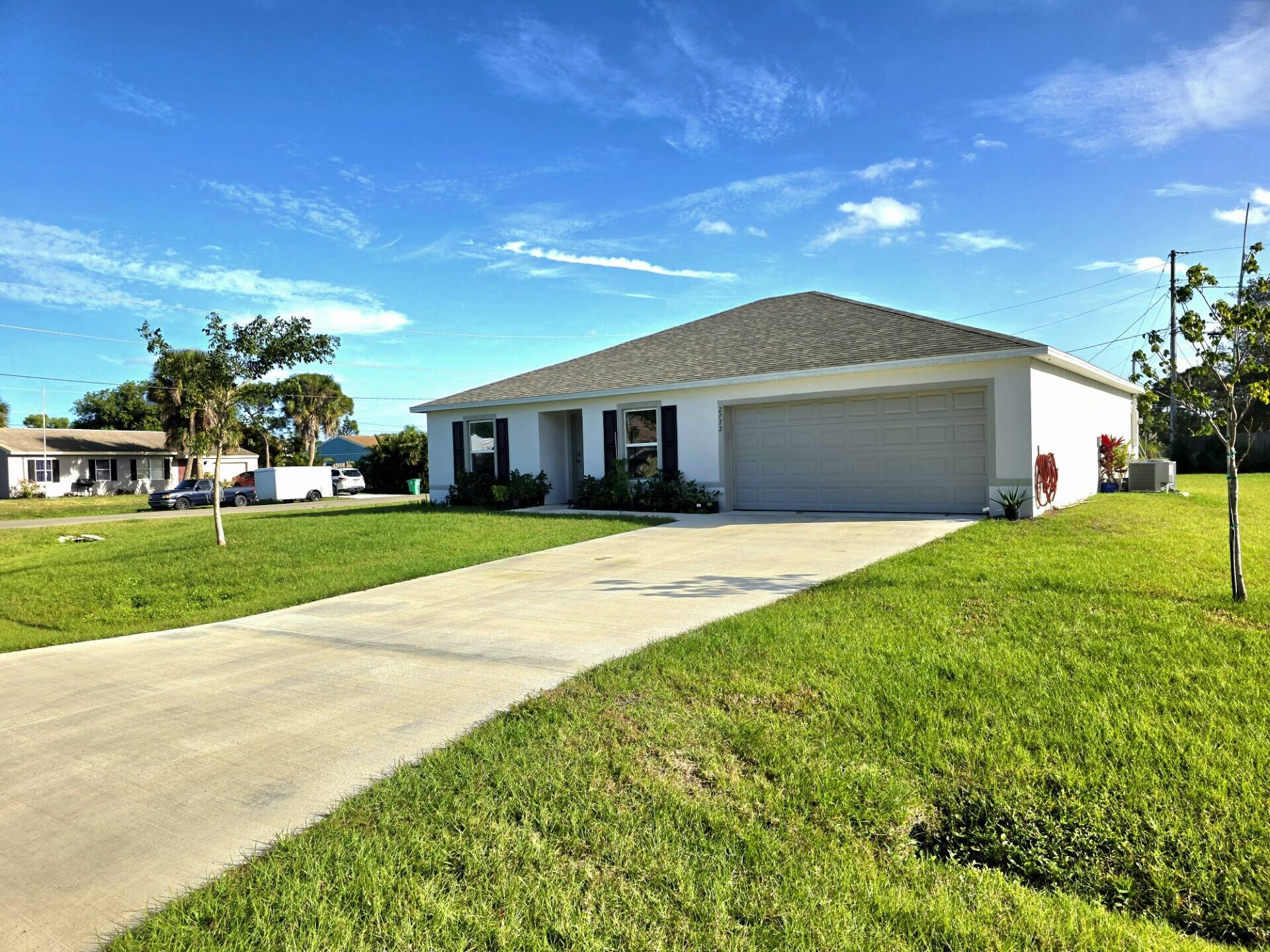 Don't Miss Out on this NEW!  NEW! NEW! Newly Constructed 2024 CBS 3 Bed, 2 Bath Home with Formal Dining, Formal Living, that could be used as an Office/Flex Rm & a 2 Car Garage. This Property is Located on an Oversize Corner Lot on 2 roads (.29 Acres) that Allows for Large Boats, RV's & Plenty of Other Recreational Toys! There is NO HOA! This Allows You the Freedom of More Choices with What you Want to Do with Your Property. Some of the Features to the Home include a Spacious Kitchen with Plenty of Counter Space, Long Breakfast Bar, Stainless Steel Appliances, Laundry Rm with New Washer & Dryer, Split Plan, Primary Bedroom with a nice Ensuite & a Very Large Walk-in Closet. Other Features include Hurricane Shutters, Architectural Shingles & an Open Concept for Family & Friends. A Must See!
