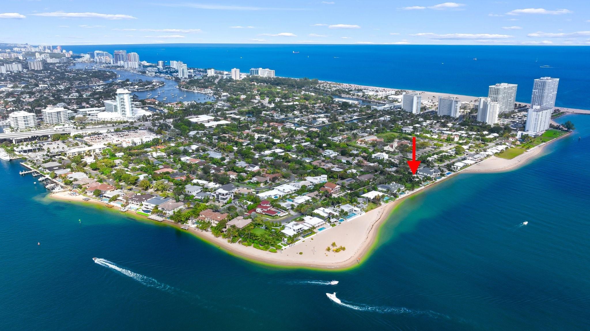 Relax poolside & enjoy world's most beautiful cruise ships and mega yachts move by your private residence in Harbour Heights directly on Port Everglades Inlet!  Panoramic 180 degree views from Atlantic Ocean east to west and south for miles! Quaint private gated communitity on the Atlantic & 5 minute walk to Ft. Lauderdale's largest beach. Close proximity to dining, shopping, entertainment and all major travel corridors.
