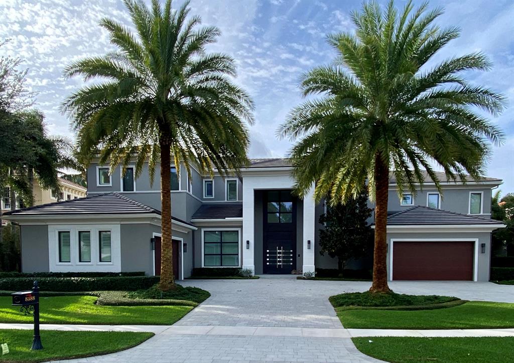 Custom Tuscan Harvey 2014 build on Del Prado Dr backing to 18th fairway in Mizner Country Club.  6 bedrooms 6 full bathrooms, 2 half bathrooms, plus theater, wine room, play room, club room and den.  Resort style pool with grotto and fabulous outdoor entertaining area.  4 car garage with large driveway.