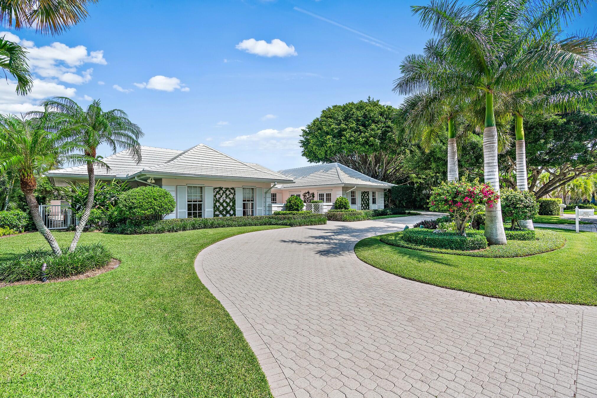 Beautiful Bermuda classic sits on just over half an acre on a quiet lane in Lost Tree Village. Sunny 3 bedroom 3 bath home offers large pool and deck, private pergola and lush gardens. All baths have been renovated with seamless glass shower enclosures, marble inlays and high-end faucets. Throughout, all rooms including bedrooms are extremely large with well-appointed closets. Complete impact windows and doors installed 2023. Home sewer has recently been converted to city hookup.