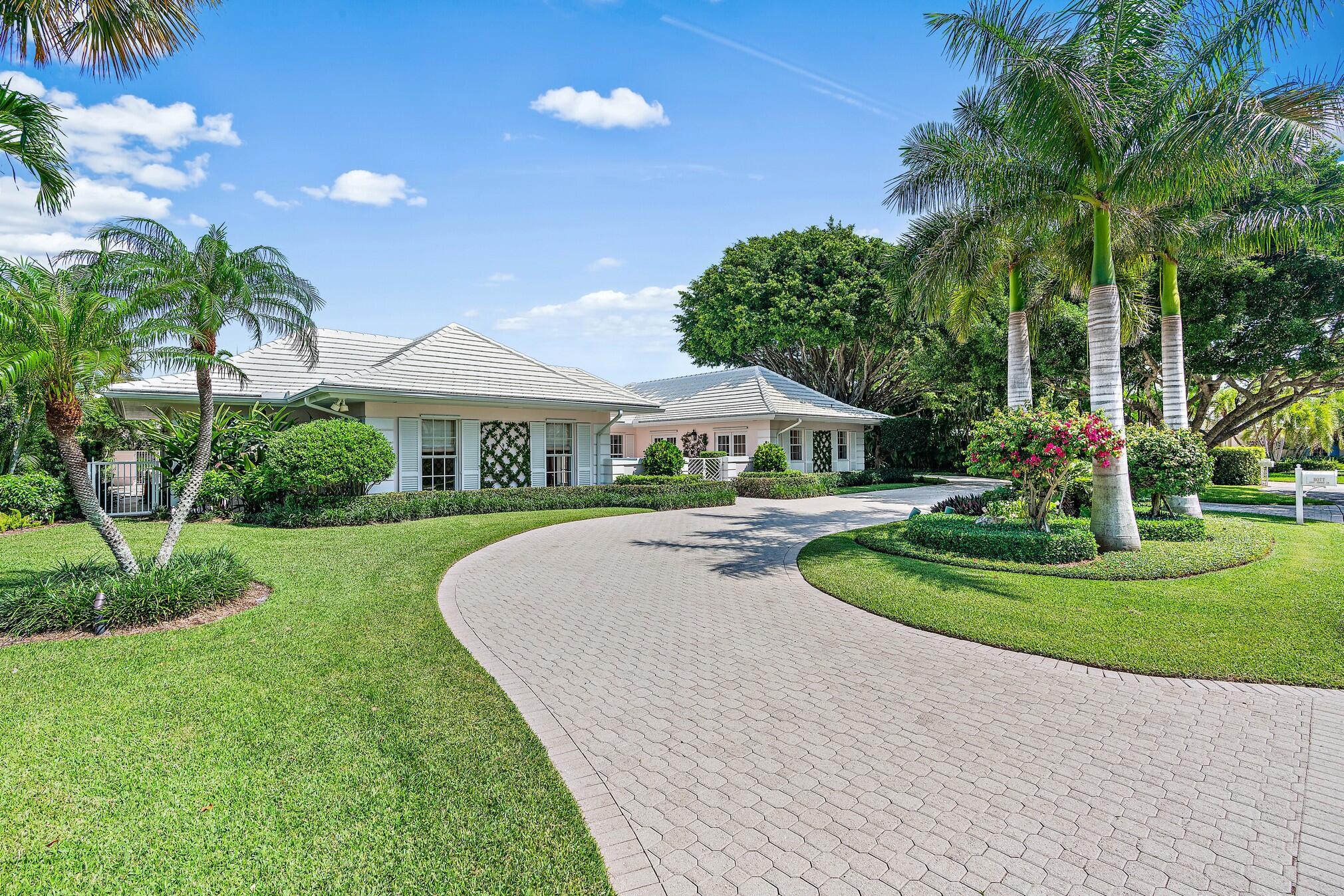 Beautiful Bermuda classic sits on just over half an acre on a quiet lane in Lost Tree Village. Sunny 3 bedroom 3 bath home offers large pool and deck, private pergola and lush gardens. All baths have been renovated with seamless glass shower enclosures, marble inlays and high-end faucets. Throughout, all rooms including bedrooms are extremely large with well-appointed closets. Complete impact windows and doors installed 2023. Home sewer has recently been converted to city hookup.