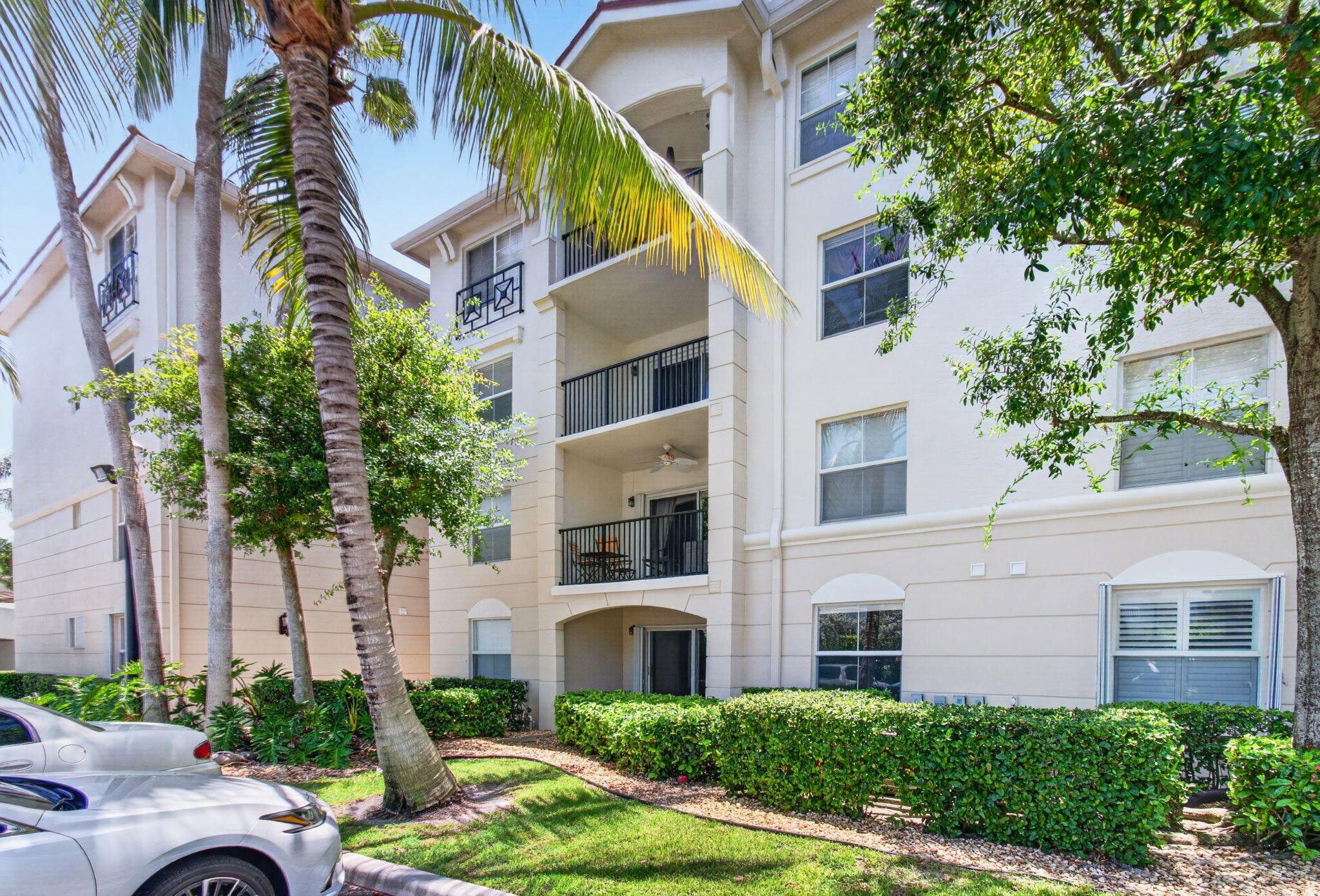 Welcome home to this first floor corner condo unit in East Boynton Beach's Tuscany community. Offering 2 bedrooms and 2 full bathrooms, with in-unit laundry, and a covered patio. Enjoy the privacy of a corner unit and the ease of being on the first floor. This unit is perfect for either a year round resident or a winter escape to enjoy the amazing amenities directly on the intracoastal. Located in East Boynton Beach, the community of Tuscany offers gated entry, pool, fitness center, basketball court, community room, and plenty of guest parking. Being within a 5 minute drive of beautiful public beaches, waterfront dinning, and within 10 minutes of Delray Beach's famous Atlantic Avenue, this location is a huge plus. Call and schedule your tour today.