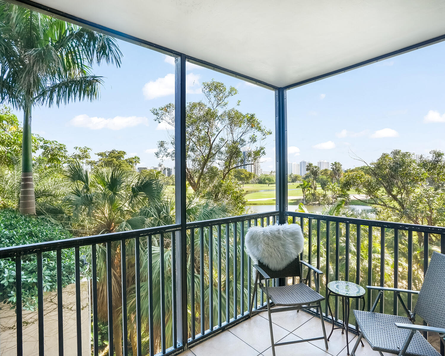 Beautiful 2 bed, 2 bath condo in the all-ages Coranado Building 3. Enjoy stunning views of the golf course and lake from a peaceful, private floor just steps from the lobby—no long elevator waits. Updated kitchen features granite countertops and abundant cabinetry. Impact windows and glass throughout, with wood and tile flooring for a refined look. Spacious bedrooms and living area. Resort-style living in the heart of Aventura. Come see this unit today and make it your very own.