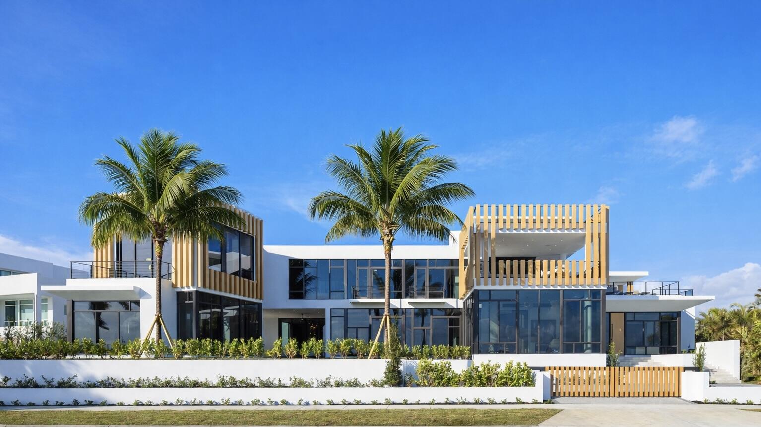 NEW CONSTRUCTION - If luxury waterfront living is what your client is after, bring them to this mega waterfront mansion with a 100 ft dock in SoSo where 180 degree water views abound. This bespoke waterfront experience is one of the most exceptional homes ever brought to market in West Palm Beach. You can't buy this on Palm Beach Island. No traffic and located just 11 minutes to PBI Airport. The residence offers approximately 13,370 SF of full-blown luxury. Highlights include a second-story pool and spa, 2 Poltrona Frau kitchens, wine room, outdoor cocktail bar, full staff area, 2 grills, firepit, private cinema, and a 100' deep-water dock for large yachts. Every room opens to the water. 9 full bedrooms and 5 to 7 additional rooms for flexible living. Home is furnished. This bespoke residence is fully outfitted by Poltrona Frau, the company that creates interiors for Ferrari. Features include staff quarters, staff powder room, manager's office, gift wrapping room, gym, wine room, chef's kitchen, spa, second-level pool, outdoor bar, and two cooking areas.   Directions: I-95 to Southern Boulevard East. Turn south on South Flagler Drive and continue approximately 1 mile to 6315 S. Flagler Drive.