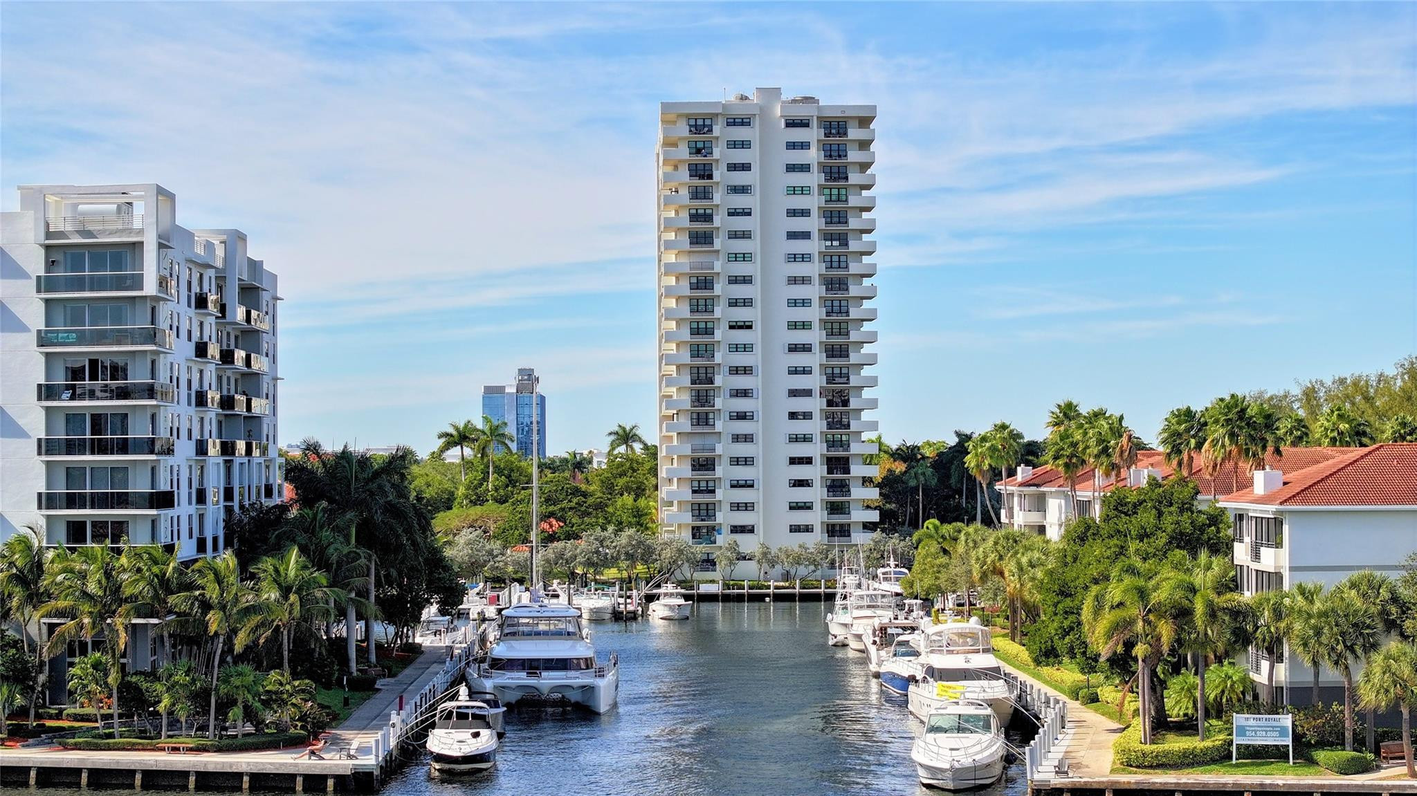 Fully renovated 2-bedroom, 2-bath condo in the Tower at Port Royale! Also available for rent! 40 YEAR INSPECTION CERTIFIED. FUNDED RESERVES. PURCHASE WITH ONLY 5% DOWN. This 9th-floor unit features new luxury vinyl planks floors, a modern kitchen with white quartz countertops, light custom cabinetry, new stainless steel appliances, newly renovated bathrooms with custom vanities, new impact windows and door, new AC and water heater. Enjoy a private balcony with views of the canal and pool. Amenities include a heated pool, fitness center, tennis courts, and marina access. Located near beaches, shopping, and dining. Schedule a private tour to experience the best of Fort Lauderdale living! Wifi & cable are included in the maintenance. Marina slips up to 55ft. Tenant in place until March 2027