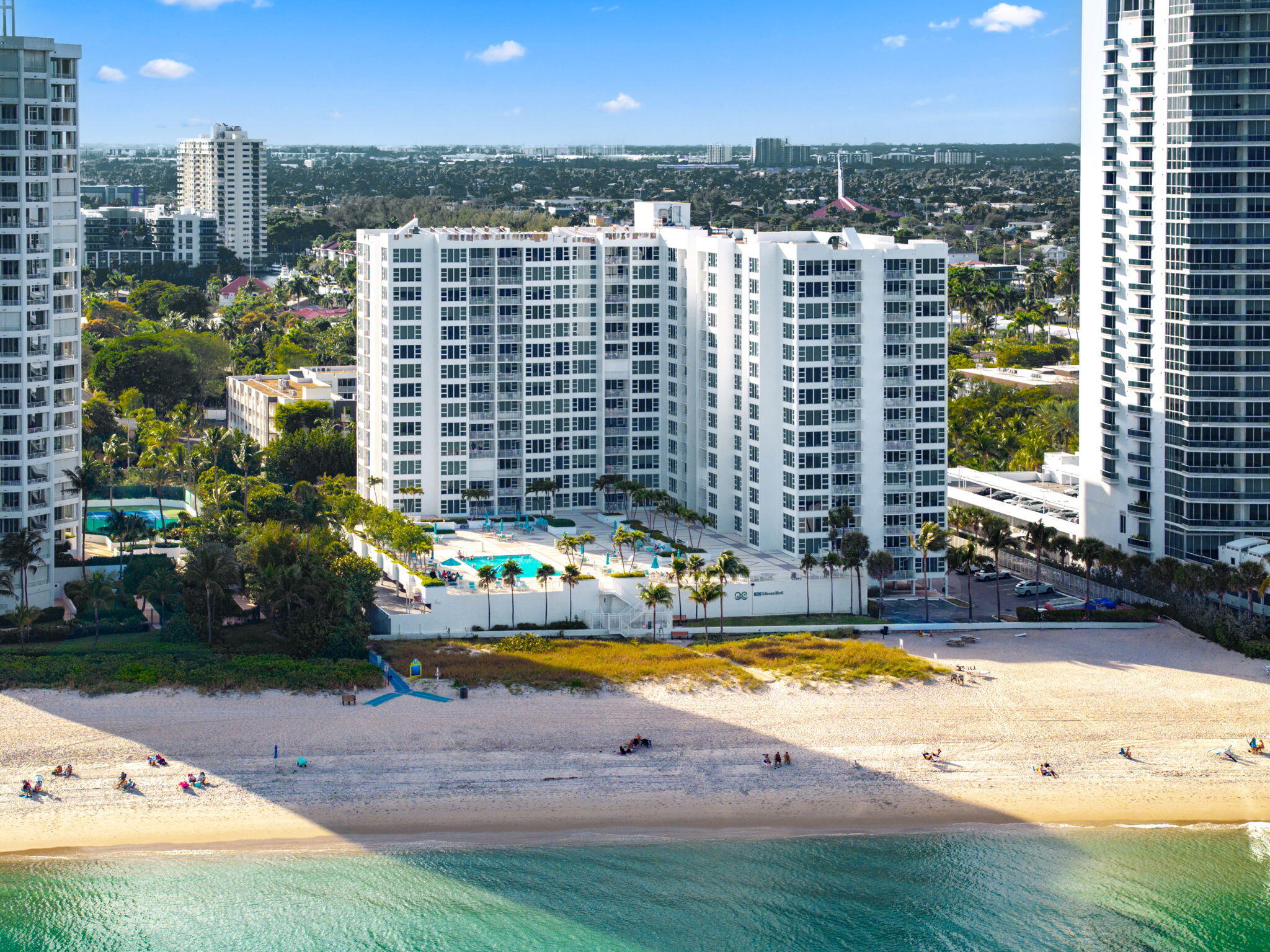 Experience the pinnacle of coastal luxury in this expansive Oceanfront TURNKEY corner penthouse, where panoramic windows frame breathtaking vistas of the waterways and the city skyline. This thoughtfully renovated 2-bedroom, 2-bathroom residence features a private split floor plan and a modern kitchen and bathrooms adorned with elegant granite countertops. This home offers an unrivaled backdrop. Located in a premier oceanfront building with 24-hour security, residents enjoy world-class amenities including an in-unit washer/dryer, a private sauna, and a fitness center. Outside, you'll find the area's finest pool deck equipped with gas grills and shuffleboard, along with exclusive access to the prestigious tennis courts, creating a resort-style lifestyle. SCHEDULE YOUR PRIVATE TOUR TODAY!