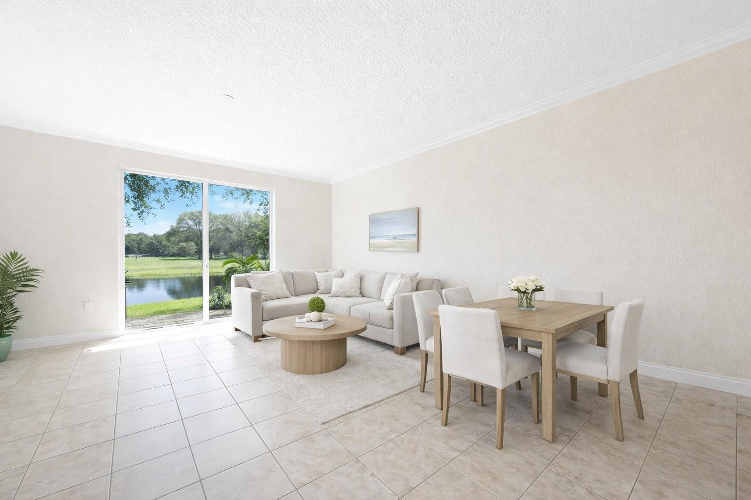 PRICED TO SELL!  Wake up to peaceful water views, sip your morning coffee on your private patio, and end the day with sunset walks along a tree lined path where neighbors feel like friends.  Welcome to your move in ready townhome in Saddlebridge, one of Davie's most desirable communities. Just bring your luggage, this bright and inviting 3 bedroom, 2.5 bathroom and private garage home offers a smart split layout for privacy, soaring ceilings, and an open living space that feels both airy and comfortable.  The kitchen flows seamlessly into the living area, perfect for everyday living and entertaining. Retreat to your spacious primary suite with a soaking tub, dual vanities, and a calming atmosphere. With impact windows and doors,LOW HOA, garage parking, and a community pool and playground, this home delivers the lifestyle buyers are searching for.
