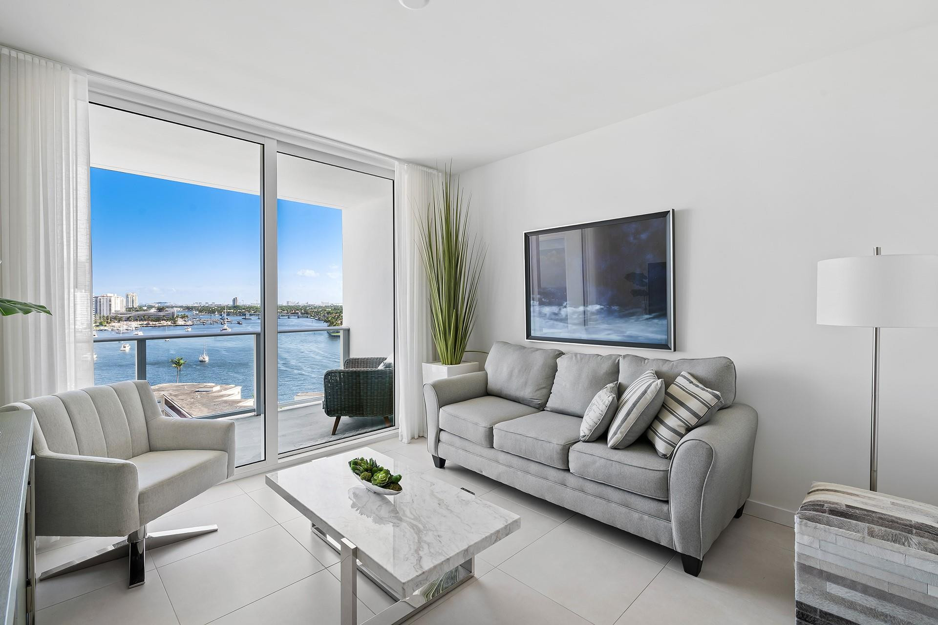 The Beach Condo you have been waiting for! Steps to Fort Lauderdale Beach's white sands & the Intracoastal Waterway, minutes to Downtown, and a lifestyle on-property like no other! Tiffany House exudes the luxury and convenience that South Florida's dreams are made of. The magic begins upon arrival, with valet parking, a contemporary lobby, and amenities galore awaiting on the 3rd floor. Theater room, Fitness Center with Sauna, Club Room, & a billiard lounge. Plus, access to rooftop pools & a summer kitchen, too! Residence 1003 is a One Bed & One Bath + Den. Oversize Washer/Dryer. Completely furnished. Be treated like family and enjoy resort-style comforts. Available starting June 15th. List price for the summer months. Available now!