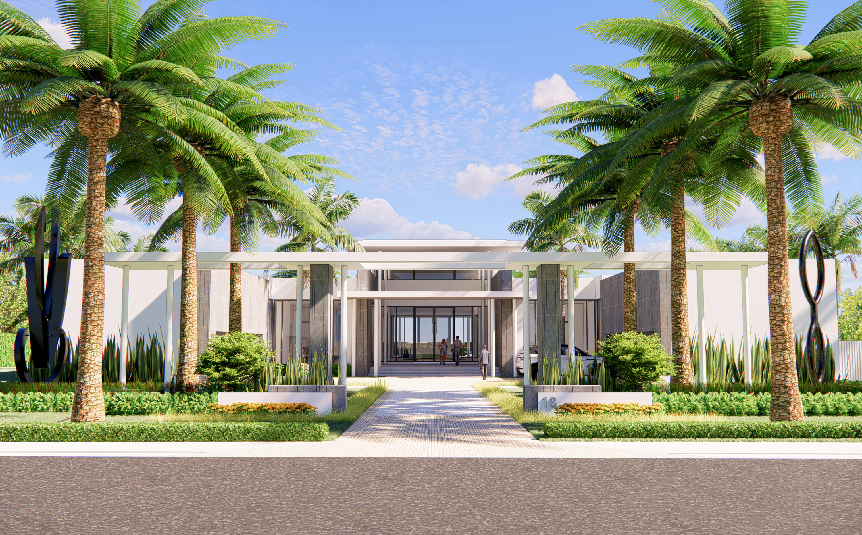 Situated on a premier 1-acre lot in the exclusive custom estate section of Panther National, this exceptional mid-century modern home designed by Affiniti Architects and to be built by Ellish Builders will offer 5 bedrooms, 6 full and 3 half baths, a 6-car garage, home office, media room, club room, and an exercise room, all meticulously crafted using the finest of materials. From the incredibly spacious arrival to the majestic foyer and living room with nearly 22-ft ceilings, thoughtfully designed living and entertainment spaces, and a glass-framed cornucopia of outdoor delight punctuated by a massive resort-inspired infinity pool and lounge areas with panoramic wide-water SE facing views of the ''Big Cat'' golf course, the Muirfield will set a new standard of living in South Florida. With construction drawings complete, Ellish Construction can start construction on the home quickly. Completion in approx. 20-24 months. Membership required and sold separately. Private showings only.