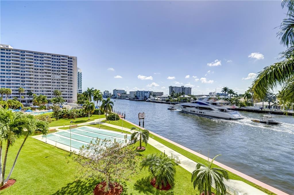 Imagine waking up to this view everyday and the amazing sunsets you'll experience every night from the huge balcony! Watch the super yachts cruise by everyday and enjoy the annual holiday boat show like never before. These waterfront units do not come up often. Check out the photos, you won't be disappointed if you're looking for an incredible waterfront view. Here is your chance to create your very own paradise in this third floor, two bedroom, two bath co-op unit. This classic mid-century building has gone through both its interior and exterior renovations. Two blocks from the beach, this Galt Ocean Mile community also offers convenient shopping and nearby nightly entertainment. This is a 55+ co-op community, cash terms apply. Easy to see, please contact co-listing agent to accompany.