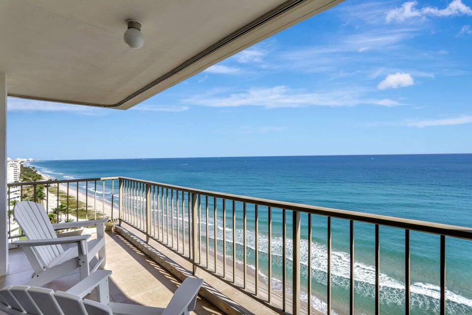 Amazing unobstructed views from every window of this eleventh floor northeast corner condo. No matter where you look you have a view of the ocean or intracoastal and often both. This two bedroom, two bathroom condo features granite countertops, wood cabinets and stainless steel appliances. All tile. Master bath has been remodeled as well. Take a look at the pictures and then call to schedule your showing!