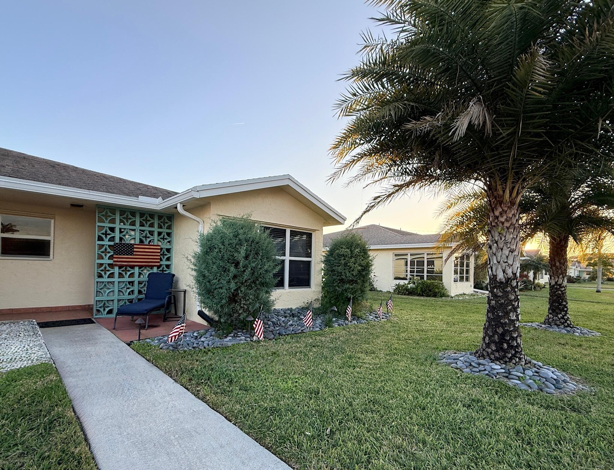 Only First Month and Security Deposit for immediate move in! Welcome to this corner-unit condo located in High Point Community of Delray West. This first-floor residence offers easy, stair-free living and features 2 bedrooms and 2 full bathrooms. Enjoy the Florida room, the perfect space to relax, entertain, or enjoy your morning coffee year-round. Additional upgrades include tempered glass windows installed in 2019 and a solar panel system to help reduce monthly electric costs. Most furniture shown has been removed, and the remaining furnishings may be included. Lease-to-own opportunities may be available for qualified applicants.