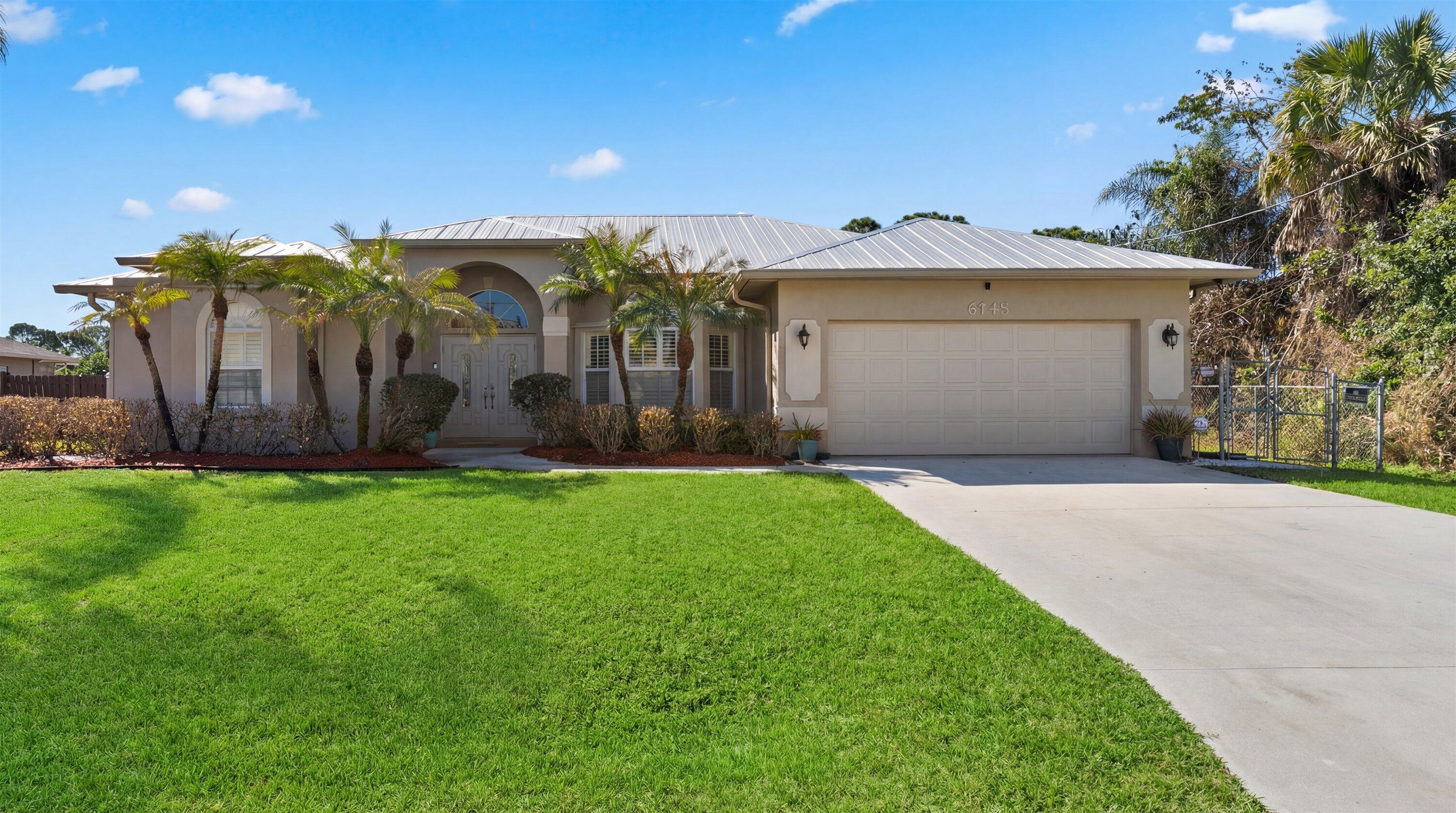 Experience the ultimate tropical lifestyle in this beautifully maintained 3-bedroom, 2.5-bathroom home located in the highly desirable Torino area of Port St. Lucie. Designed for both relaxation and entertaining, this property features a private pool with a spacious lanai—perfect for enjoying Florida's year-round sunshine and outdoor living. Inside, you'll find a well-appointed layout with generous living spaces, a functional kitchen, and comfortable bedrooms ideal for families or guests. The 2-car garage provides ample storage and convenience. Situated in a prime location, this home offers easy access to shopping, dining, I-95, Tradition, and the Mets spring training facility. Best of all, enjoy the freedom of no HOA restrictions. This home is definitely worth looking at!   Seller will pay $2000 dollars towards closing cost.