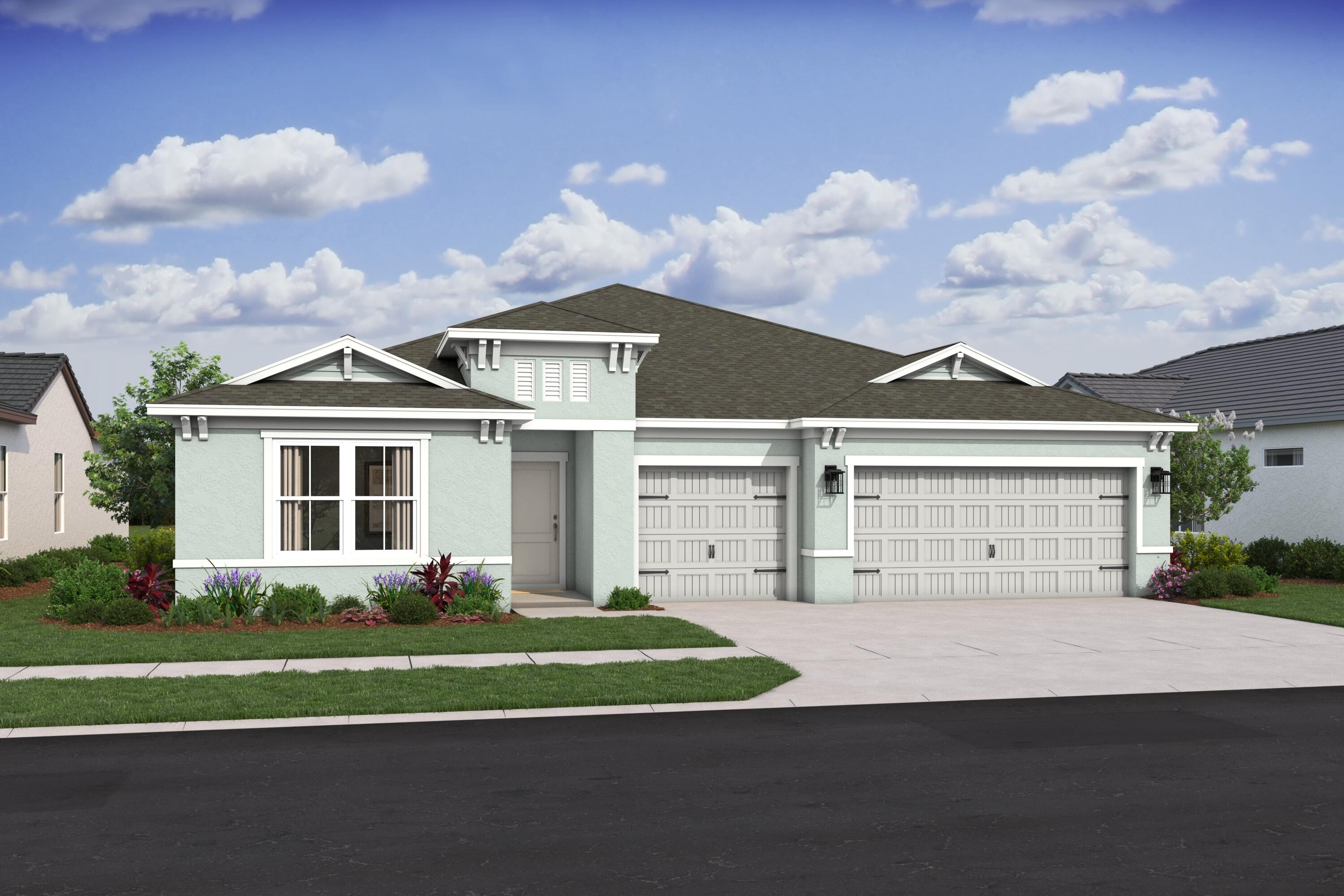 No HOA fees in this beautifully designed Aegean floor plan, ideally located in a desirable Port St. Lucie neighborhood. This 4-bedroom, 3-bath home features a highly sought-after Extra Suite Plus with its own private entrance, bedroom, bath, and living area—perfect for multi-generational living. The property backs to a canal, offering peaceful water views and a serene setting. Inside, the open-concept great room flows seamlessly into a spacious kitchen with a six-seat island, granite countertops, white cabinetry, and brushed nickel finishes. Wood-look tile runs throughout the home, complemented by hurricane impact glass, gutters, and included GE appliances. A generous patio off the dining area is ideal for outdoor entertaining, while the primary suite provides a relaxing retreat with dual  sinks and a glass-enclosed shower.