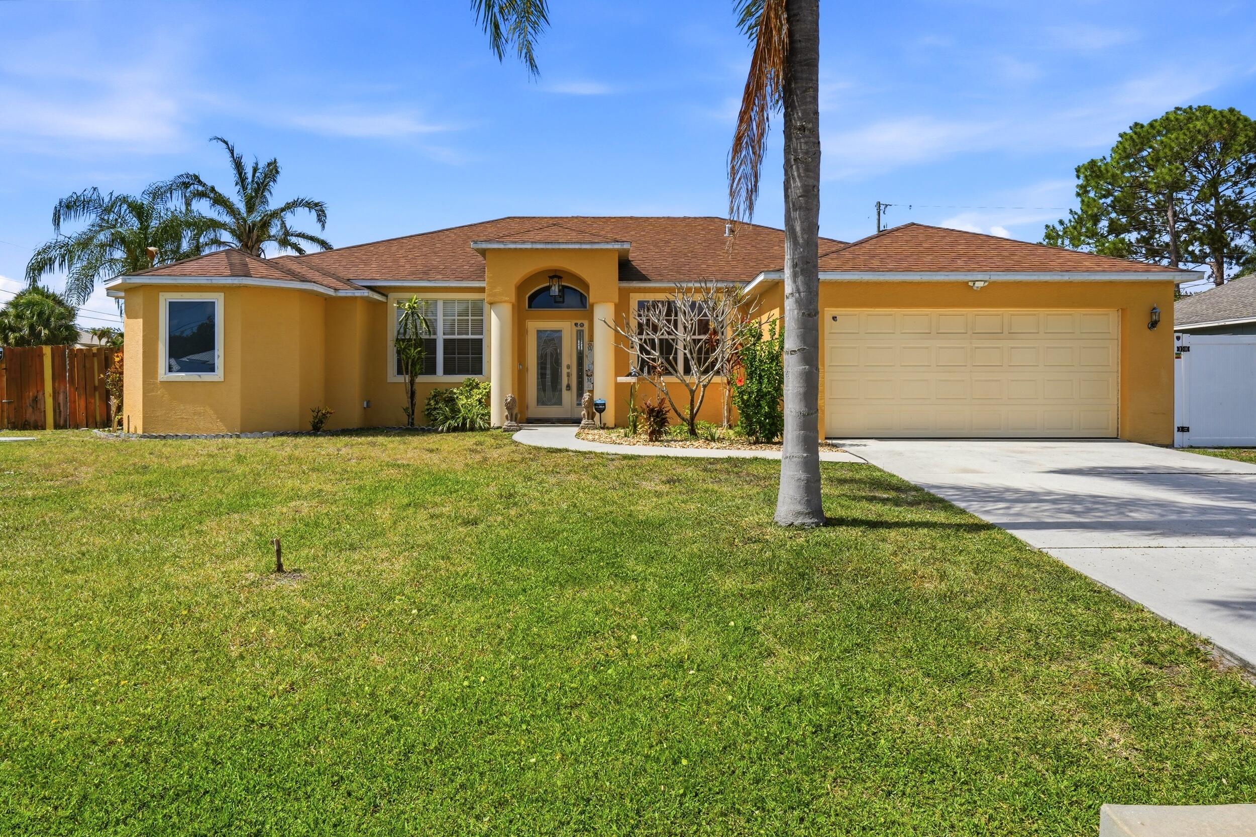 Welcome to this beautifully maintained 4 bedroom, 3 bathroom pool home that offers the space and flexibility you are looking for. Inside you will find a dedicated space for an office/den, the master bathroom is a true retreat with spa inspired features including dual sinks, dual shower heads, and a soaking tub with jets. Outside you'll find a sparkling pool with a cascading waterfall and ambient lights. The screened in patio lets you enjoy the outdoors bug free rain or shine. The lushly landscaped yard is bursting with an abundance of fruit trees, including tropical varieties, that bring fresh, homegrown flavor right to your kitchen. Rounding out this amazing home is an attached 2 car garage offering plenty of room for vehicles and storage. Schedule showing via Showing Time. Lockbox on site. Owner occupied but easy to show.  All measurements are approximate.