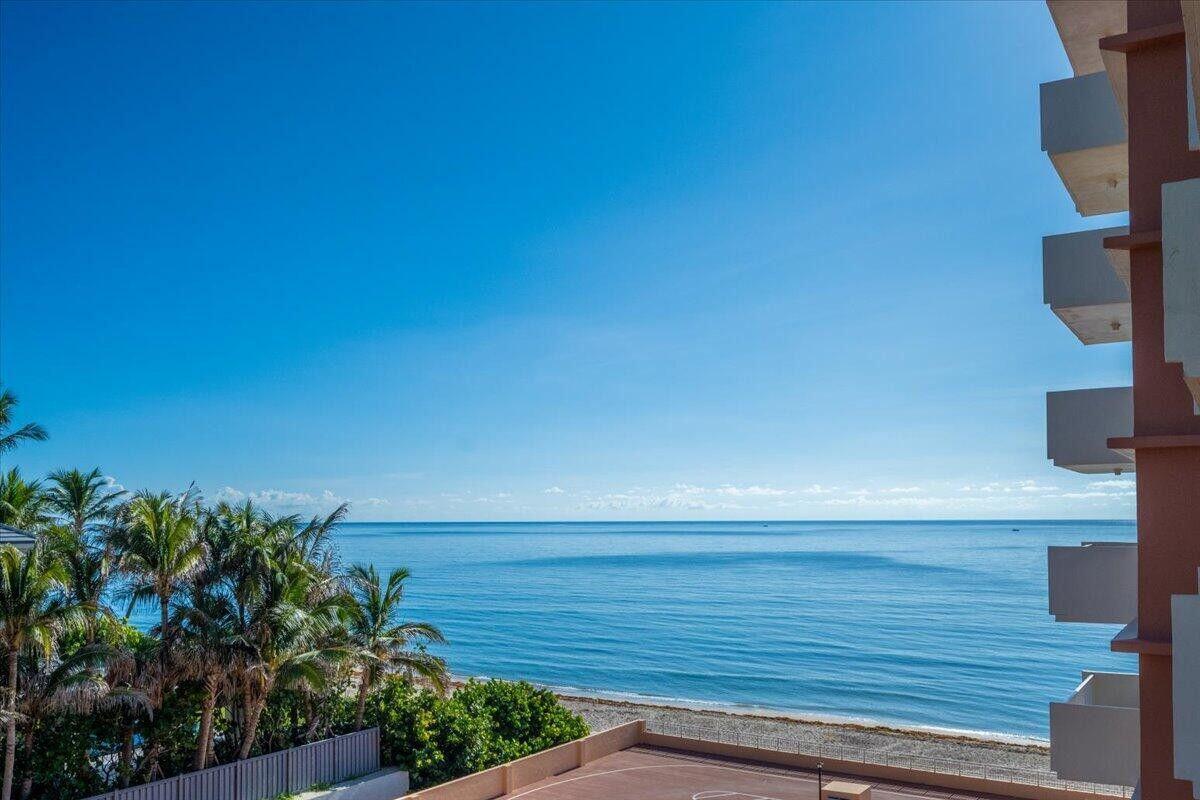 Welcome to your slice of Florida sun-soaked paradise in prestigious Highland Beach. This stunning 2BR/2BA condo features marble floors, wood cabinetry, SS appliances & a wet bar. There are 2 balconies both with WATER VIEWS, one of the ICW & canals & one of the ocean. The building has a NEW ROOF, IMPACT WINDOWS & sliders, CONCRETE  RESTORATION, a redesigned pool area & RENOVATED INTERIOR hallways. There is a gym, downstairs common areas for parties, cards and relaxation. There are BBQs to grill out overlooking the ocean. This condo can be RENTED IMMEDIATELY and comes with a covered parking space. The community is PET FRIENDLY allowing a small pet for owners only. Has been impeccably maintained. Buyer to verify all info contained herein. Call for appt today!