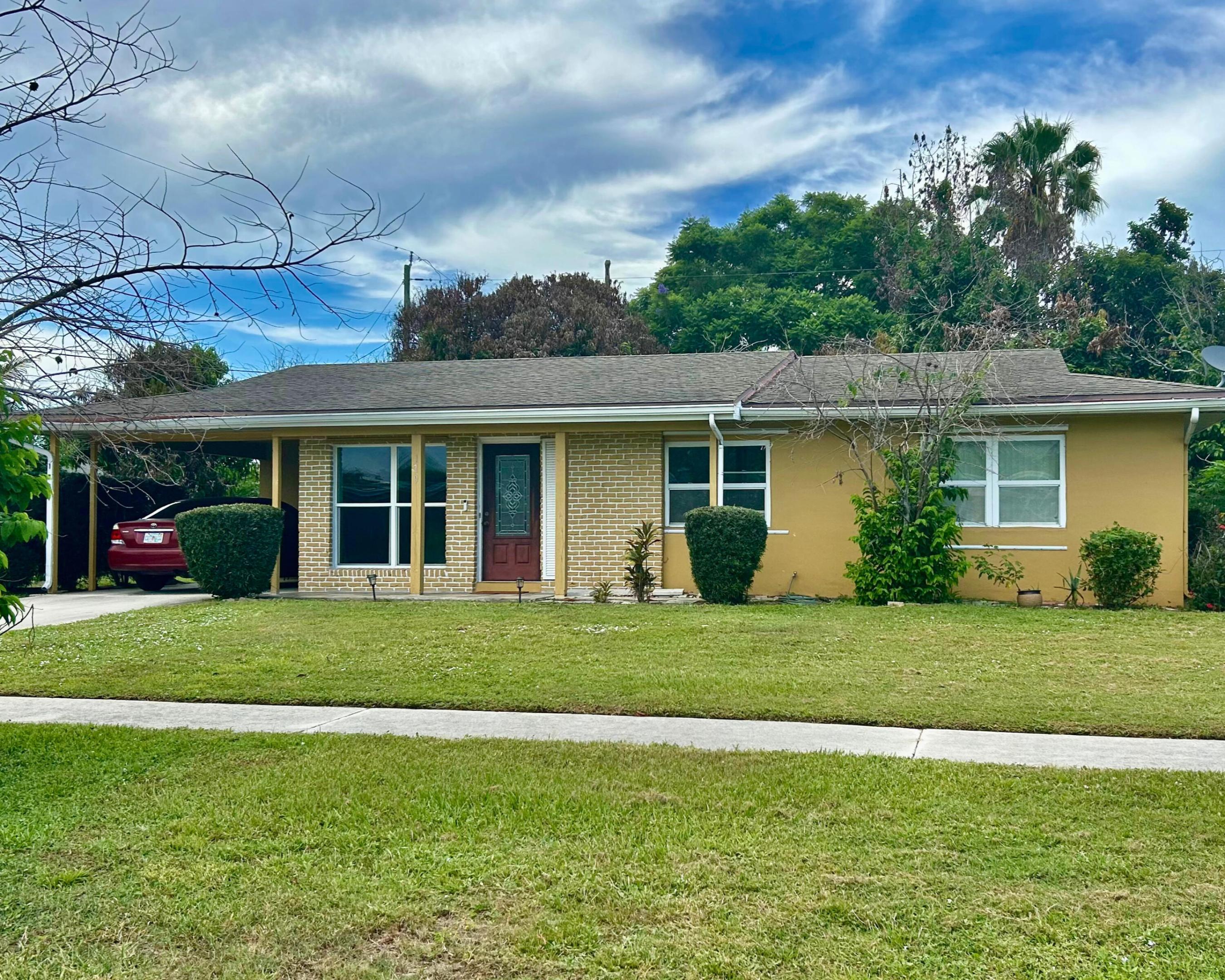 This CBS stucco 3 bedroom, 1.5 bath home offering 1,434 Sq. ft. of living space on an oversized 10,315 sq. ft lot. featuring fruit trees. Located in the desirable River Park area, this homes features sidewalks and county taxes, adding to its appeal. It is in need of a new roof and A/C, offering a great opportunity for buyers looking to add value. Enjoy the open kitchen, eat in dining room, living room and versatile living space at the back of the home and a door that leads to the back yard to enjoy.  Schedule your showing today.