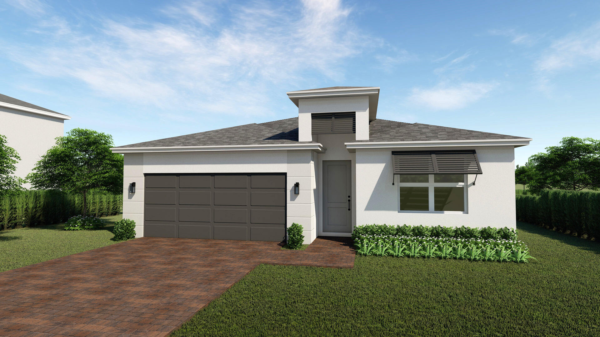 A move in ready Cali Ranch plan offers functional single-level living with impact glass windows, soft-close stylish grey cabinetry, Quartz kitchen countertops with waterfall edge, grey plank porcelain tile flooring throughout the home. Enjoy a frameless glass shower enclosure with a separate soaking tub , spacious great room, and covered lanai—perfect for entertaining friends! This home is on a large lot backing to a beautiful preserve. Builder preferred lender Incentives and flex cash are both available on this home. BRAND NEW HOME! CALL FOR A TOUR AND MOVE IN SPECIALS. Restrictions may apply* Pictures, photographs, features, colors & sizes are approximate for illustrations purposes only and will vary from the homes as built. These are not of the actual home but are similar to the home being built.