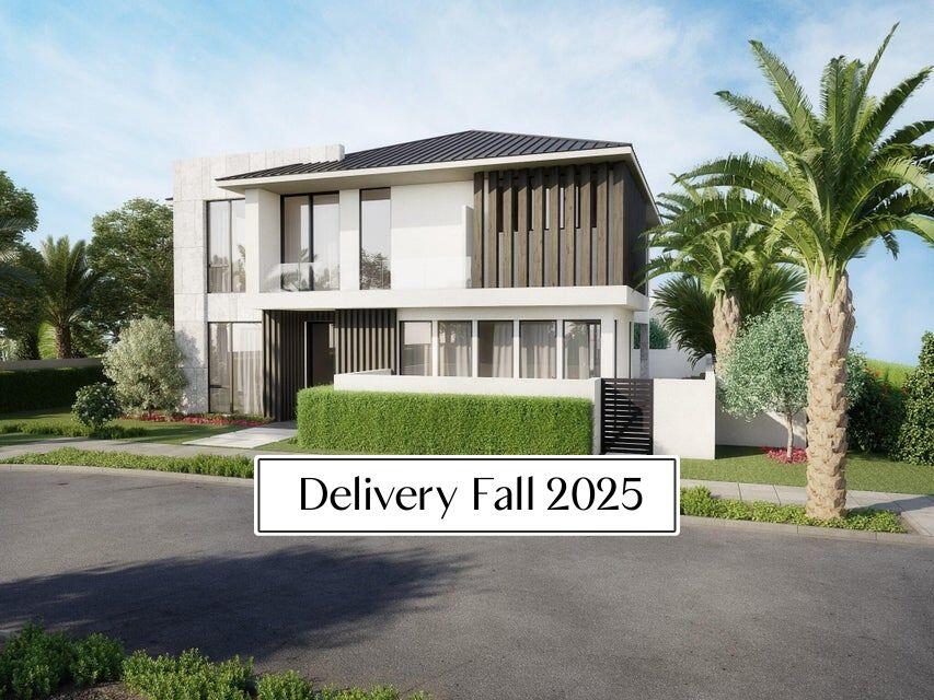 Welcome to Grove Estates — Downtown Delray's Only Gated Single-Family Home Community. Introducing the Serenity model at Grove Estates built by award winning Azure Development —a new standard of luxury living in Delray Beach within true walking distance to Atlantic Ave.  This brand-new, modern residence offers 4 bedrooms, 5 full bathrooms, 2 powder rooms, large flexible club room with bar, office, and over 5,000sf of expertly crafted living space. Designed with clean lines, soaring ceilings, and expansive 12' floor to ceiling windows, this home is bathed in natural light and built for seamless indoor-outdoor living. Covered lanai with summer kitchen and views of the pool, with sunshelf & spa from all rooms. 315 GROVE PL WILL BE READY FOR OCCUPANCY FALL 2025. Designed by celebrated architect Randall Stofft and curated by Czar Interiors, the Serenity model spans 5,192 square feet of air-conditioned living with over 6,300 total square feet of resort-style space. Soaring 12-foot floor-to-ceiling glass windows invite light and lush greenery into every corner of the home, creating a seamless connection to the outdoors. The dramatic floating staircase and private elevator offer both modern flair and convenience, while the thoughtful layout effortlessly blends entertaining and everyday living. 
The gourmet kitchen is a chef's dream, outfitted with Wolf and Sub-Zero appliances, custom 12-foot cabinetry, and a hidden butler's pantry. An expansive club room offers full front and back bars and pocketing glass doors that open completely to the outdoors, perfect for hosting or relaxing in style. 

Step outside into your own private oasis with an oversized saltwater pool, spa and sunshelf surrounded by dense, tropical landscaping for total privacy. The covered outdoor living area features a full summer kitchen, wood-clad ceilings, and concealed retractable screens, allowing for effortless indoor-outdoor entertaining no matter the season. Upstairs, expansive balconies with glass railings overlook the lush central green, a landscaped park exclusive to Grove Estates, ideal for peaceful walks, yoga, or simply taking in the tranquility. 

Upstairs, 4 spacious bedrooms include a luxurious VIP suite and a stunning primary retreat, each designed with custom finishes and spa-like bathrooms. A three-car garage, solid steel and concrete second-floor construction, natural gas fireplace, and designer fixtures round out this exceptionally built home that merges quality with artistry at every turn. 

As the first residence to be released in this nine-home community, 315 Grove Place is more than a flagship it's the beginning of something extraordinary. With unmatched design, rare privacy, and a location just steps from the energy of downtown Delray, this is your opportunity to claim one of the most exclusive addresses in South Florida.