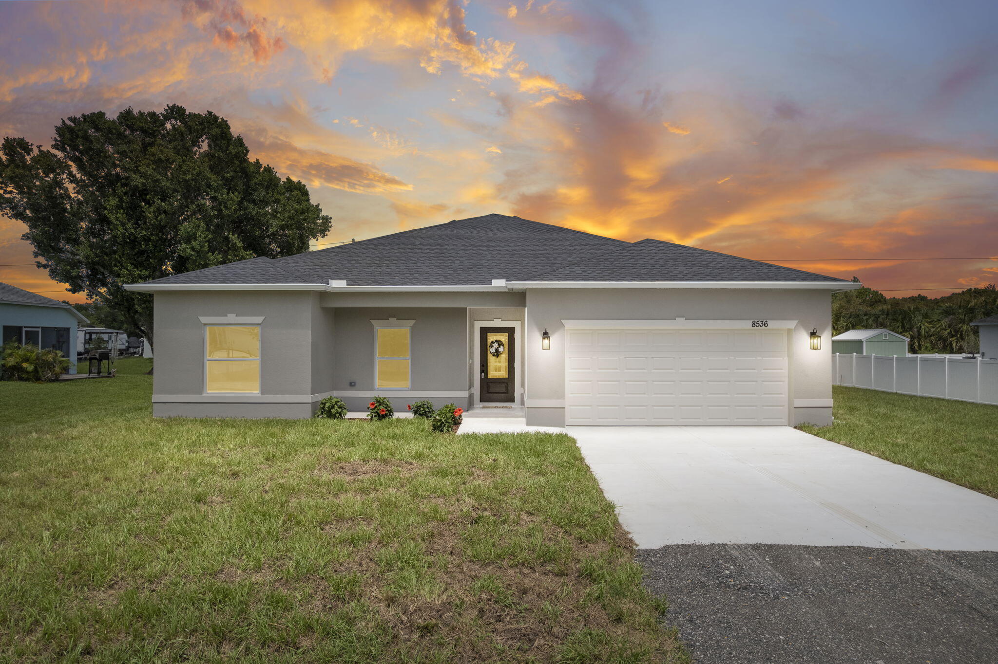 The Magnolia model returns by popular demand, delivering the perfect blend of space, design, and everyday livability crafted by trusted local builder HDZ Homes.  This beautifully designed CBS home offers 1,850 sq ft of living space with 4 bedrooms, 2 baths, and a 2-car garage, totaling 2,681 sq ft under roof including the covered porch and entry.   A welcoming covered entry opens to a generous foyer that leads into a light-filled Living Room measuring nearly 20 feet wide with vaulted ceilings, creating an open, airy centerpiece for everyday living and entertaining. The chef-inspired kitchen anchors the home with quartz countertops, a large statemen a large statement island, Frigidaire stainless steel appliances, soft-close cabinetry, and stylish pendant lighting    all flowing seamlessly into the dining area and main living space for effortless hosting and connection.  Sliding glass doors open to the covered rear porch, a true extension of the living area and the perfect place for morning coffee, evening breezes, or future outdoor entertaining.  The private split-bedroom floor plan offers a peaceful primary suite retreat featuring a spacious bedroom, walk-in closets, and a well-appointed en-suite bath. Three additional bedrooms provide flexibility for guests, family, or a home office, while a designated laundry room adds everyday convenience.  The oversized 2-car garage provides room not just for vehicles, but for storage, tools, and toys a feature not easily found in new construction.  Set on an ultra-rare oversized and WIDE .30-acre (100 x 130) lot on a quiet, low-traffic dead-end street, this Magnolia is located in a true NO HOA environment. Enjoy the freedom to bring your boat, RV, pets, fencing, chickens, pool, or future accessory building. This Magnolia isn't just back it's better than ever!