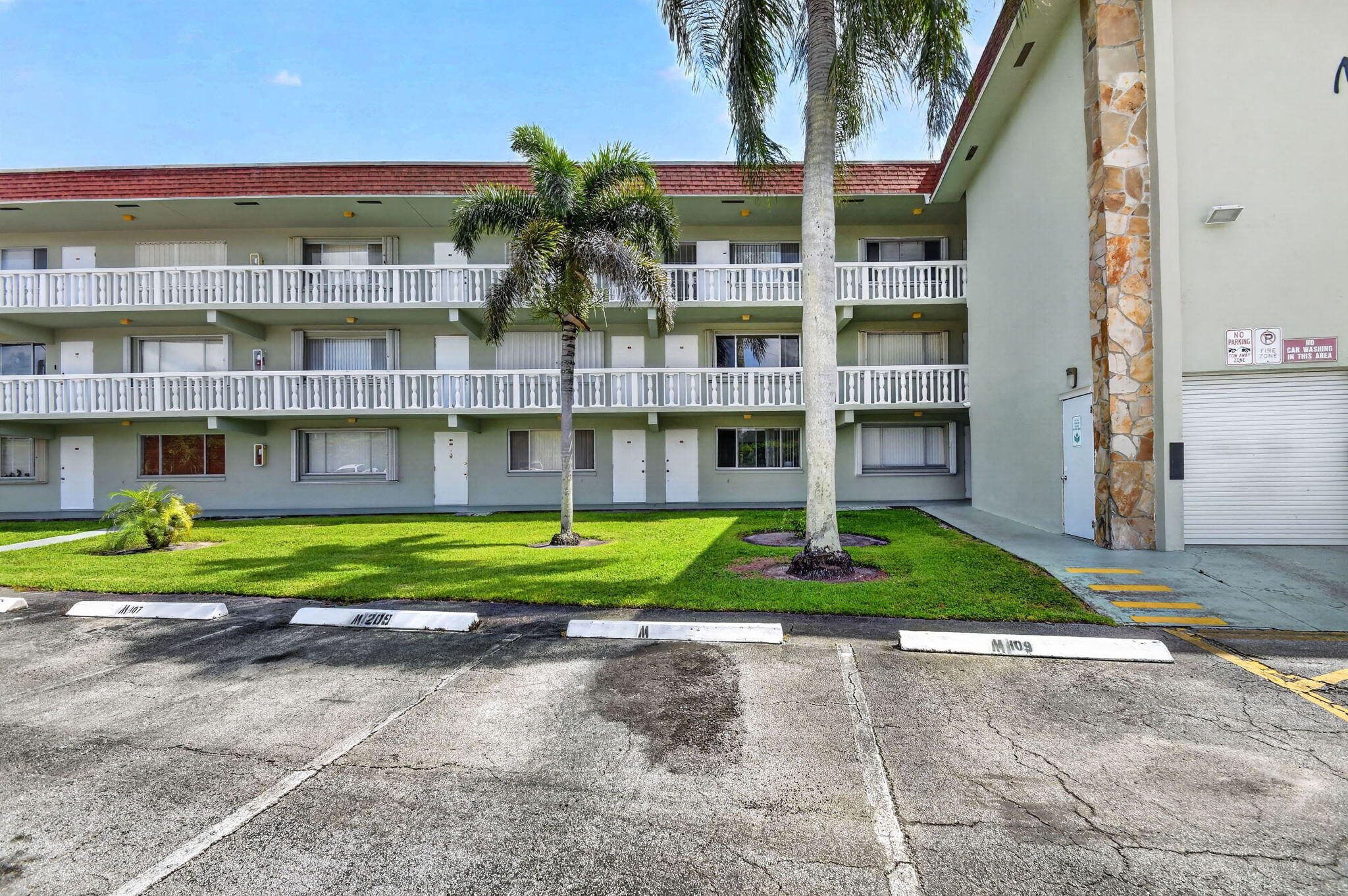 LOWEST PRICE IN REGAL PALMS! Step into the comfort and convenience of this charming 1-bedroom, 1-bath condo in the sought-after 55+ community of Regal Palms. This bright and cozy unit features a spacious living area, a private screened-in balcony. Windows and doors are protected with shutters. Conveniently located next to the storage room, elevator, stairs and the common laundry (covered through HOA, residents use code). Regal Palms offers cable (100 channels) + resort-style amenities, including a sparkling pool, fitness center, clubhouse, shuffleboard, and social events. No pending or current assessments here! Community has strong reserves and the HOA also maintains the roof. Perfectly located near shops, dining, and beaches, this is an ideal seasonal getaway or year-round retreat.