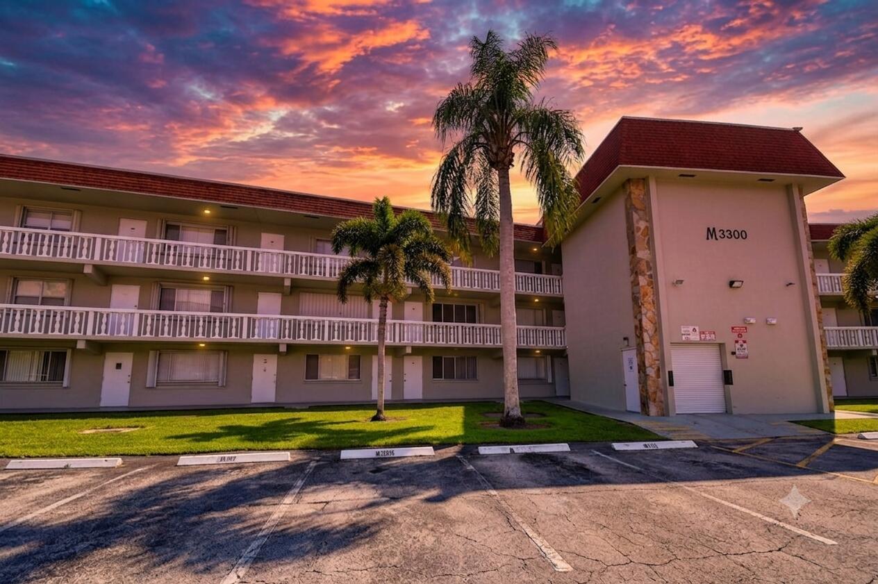 LOWEST PRICE IN REGAL PALMS! Step into the comfort and convenience of this charming 1-bedroom, 1-bath condo in the sought-after 55+ community of Regal Palms. This bright and cozy unit features a spacious living area, a private screened-in balcony. Windows and doors are protected with shutters. Conveniently located next to the storage room, elevator, stairs and the common laundry (covered through HOA, residents use code). Regal Palms offers cable (100 channels) + resort-style amenities, including a sparkling pool, fitness center, clubhouse, shuffleboard, and social events. No pending or current assessments here! Community has strong reserves. Perfectly located near shops, dining, and beaches, this is an ideal seasonal getaway or year-round retreat. AC unit from 2025.