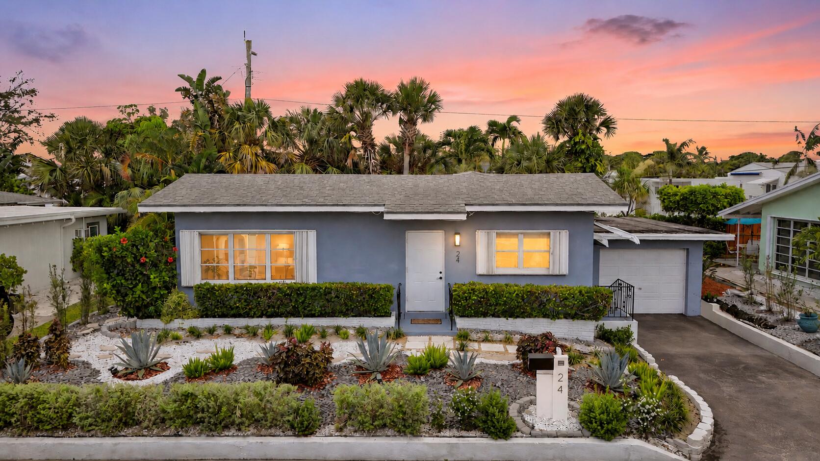 Located in one of Palm Beach County's most exclusive seaside communities, Ocean Ridge offers residents a rare combination of quiet coastal charm and convenient access to world-class amenities. Whether as a full-time residence, seasonal retreat, or investment opportunity, 24 Douglas Drive embodies the relaxed elegance and enduring appeal of life by the ocean.  Experience the best of Ocean Ridge living. Where privacy, location, and lifestyle converge.