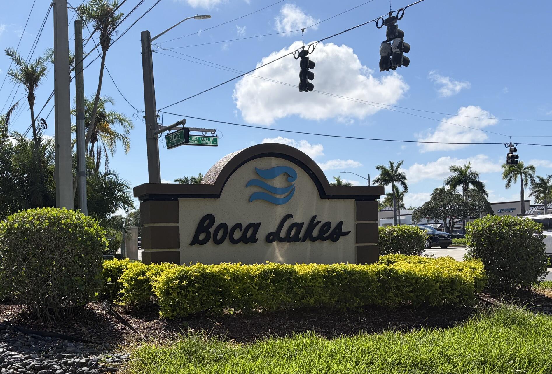 Welcome to this waterfront condominium located in the desirable Boca Lakes community in Boca Raton, Florida. This one-story residence features two bedrooms and one bathroom within approximately 908 square feet of finished living space. As a waterfront property, this unit offers direct access to the water's edge, a distinctive feature that enhances the appeal of this residence. The efficient floor plan makes this condo an attractive option for those seeking a compact, manageable living space in a well-established community. Located in Boca Lakes, this property presents an opportunity to enjoy waterfront living in Boca Raton. Beautifully desirable 55 + gated community. New Roof 3 years old all impact windows. Get ready to enjoy his beautiful active adult community   conveniently located in the very heart of Boca Raton. close to restaurants shopping center and places of worship. Pets allowed with restriction. Leasing 2 years after purchase.