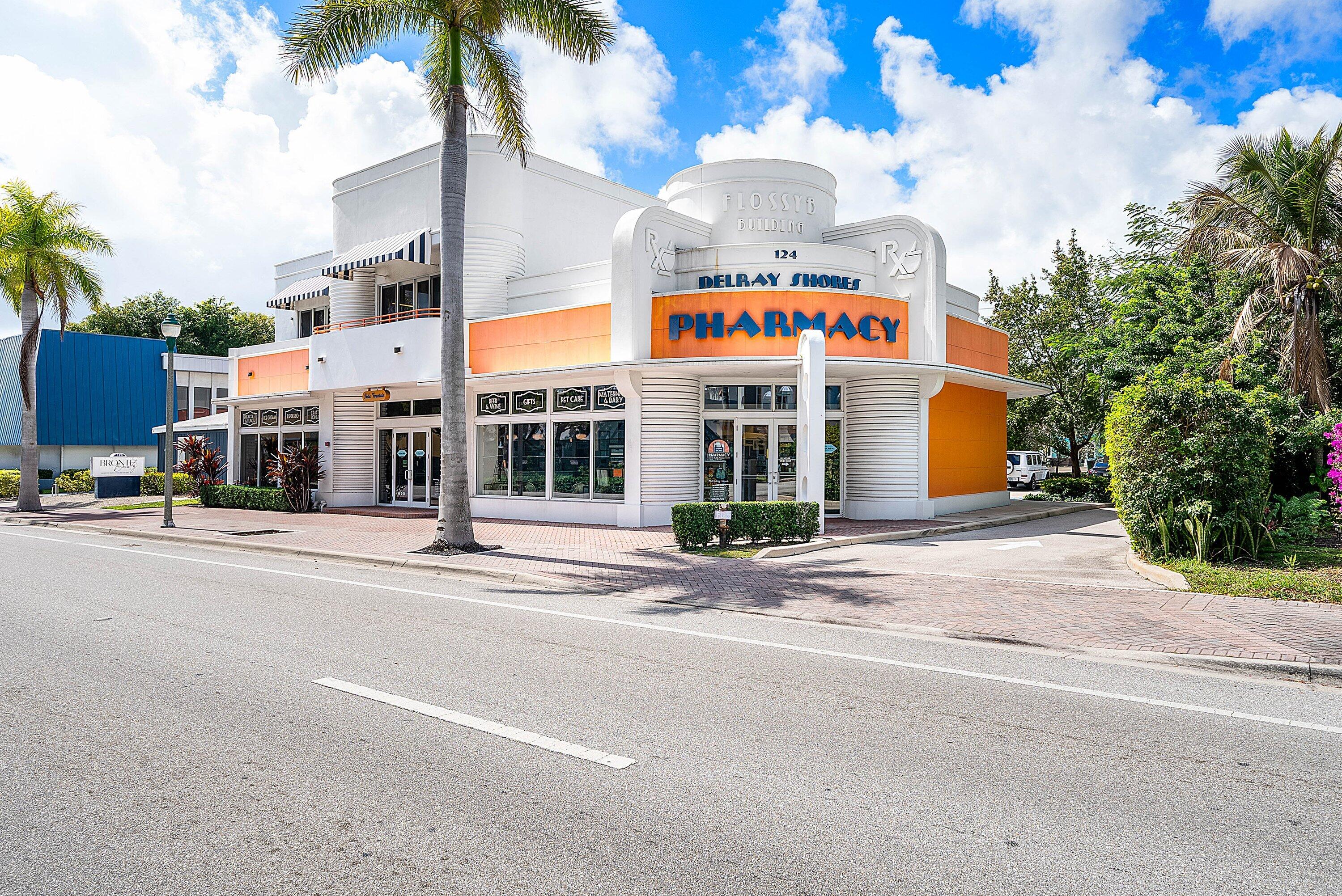 124 NE 5th Ave offers a rare opportunity to acquire a free-standing commercial property in the CBD of Delray Beach. Built in 2018, this Art Deco-inspired building totals 6,364 SF, including 2,336 SF of unfinished second-floor space for expansion or income potential. Features include a full commercial kitchen, café/soda fountain layout, and a new commercial elevator. Situated on 0.31 acres with 15 parking spaces and a backup generator. Located one block from Atlantic Avenue, offering strong visibility and walkability. CBD zoning allows for diverse commercial uses. Existing business will relocate upon sale.