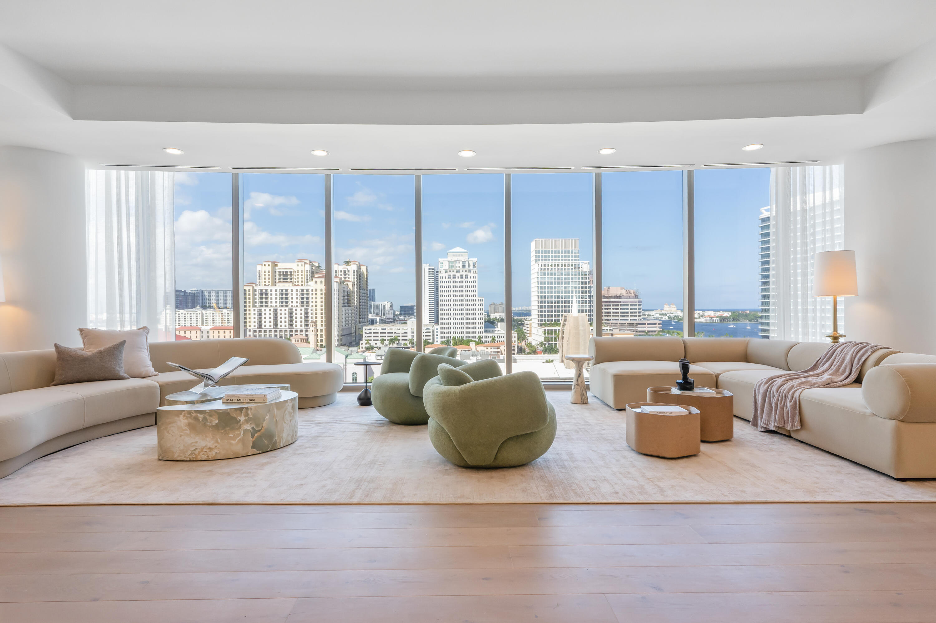 Discover this exquisite, move-in ready 4-bedroom, 4½-bath residence at the prestigious Forte on Flagler, a 41-unit boutique, luxury waterfront building. A private elevator opens directly into your spacious foyer that flows into a bright & open floor plan. Floor-to-ceiling glass frames with panoramic water views. Enjoy a gourmet kitchen with high-end appliances & custom cabinetry, expansive living & dining zones ideal for entertaining, an oversized terrace that merges indoor elegance with outdoor ease. The primary suite features his and hers bath, a spa-style bathtub & generous walk-in closet, while three additional bedrooms & baths offer comfort & privacy for guests. Spectacular 5-star amenities curated for discerning buyers who value privacy, prestige & the ultimate waterfront lifestyle.