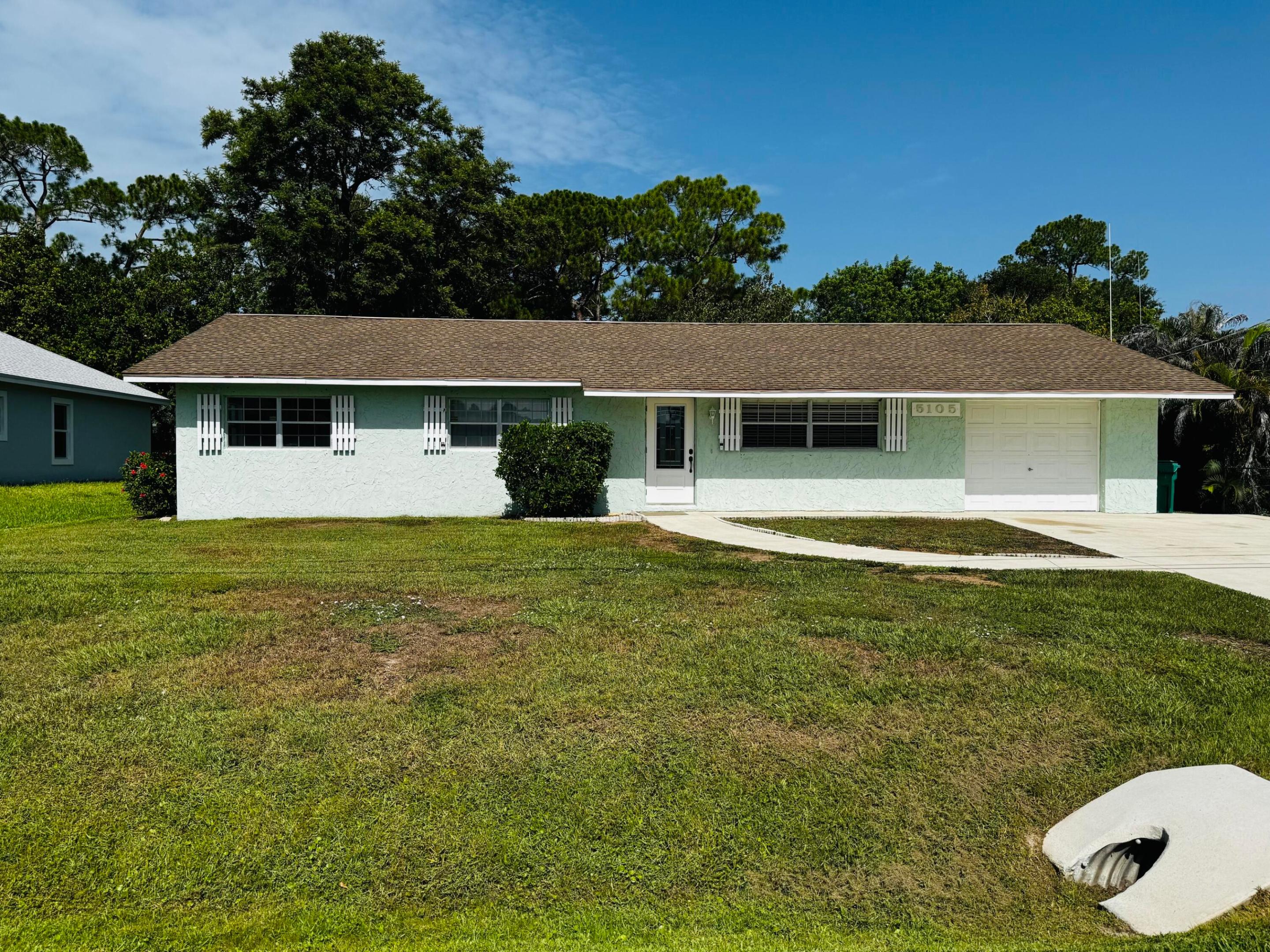 Don't miss out on the well priced starter home conveniently located in Indian River Estates.  This homes offers 3 bedrooms, 2 bathrooms and a one car garage.  The back yard is spacious and conveniently fenced in for those pets you might have.  The AC and Water Heater are only a couple years old.  Fresh paint throughout the home and move in ready.  This well maintained CBS home is has a master bedroom with 3 closets and a it's own bathroom.  The two additional bedrooms are perfect for little feet or those working from home.  There's a nice screened in porch on the back side of the house and plenty of yard space for a pool. This home is close to the local park area in Indian River Estates and minutes from shopping and the beaches.