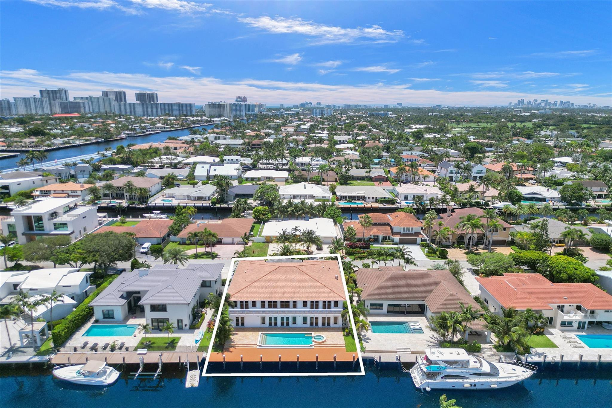 Why wait for new construction? This stunning 2009-built waterfront estate in Coral Ridge delivers everything luxury buyers demand soaring ceilings, elevator, dual laundry rooms on every level, and two spectacular primary suites all at today's best price per sq ft. Spanning 6,195 sq ft under air on a 9,775 sq ft lot with 85 ft of waterfront and direct ocean access, the chef's kitchen features Sub-Zero, Wolf gas cooktop, and double ovens. Heated pool, spillover spa, private fenced backyard, and a spacious 3-car garage complete this exceptional home. Owner financing available: 5-year interest-only at 7%, 50% down, terms negotiable  a rare opportunity to own the best-priced waterfront estate in Coral Ridge. Just minutes to the best private school, club, top restaurants & the beach. Act now!