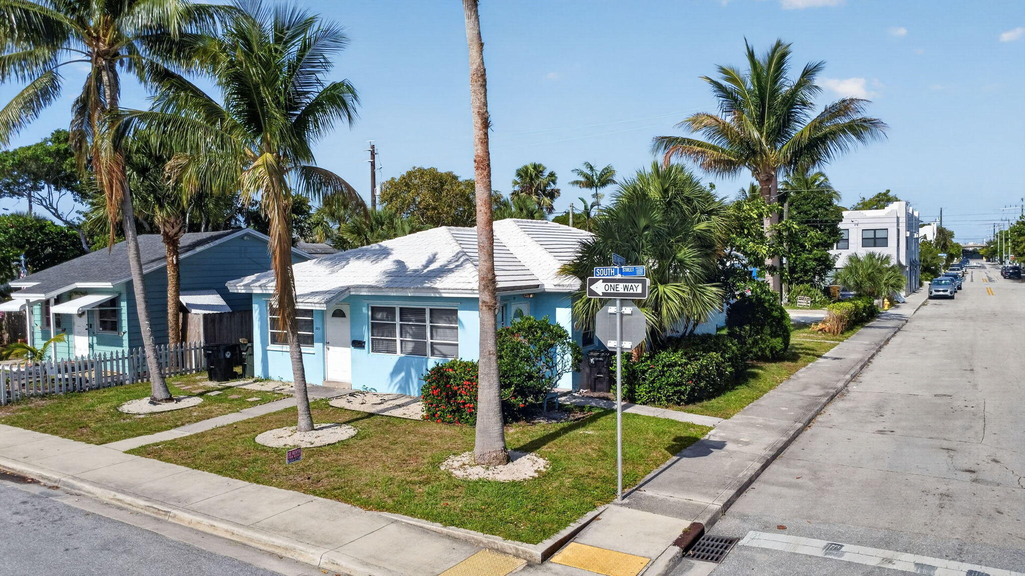 Well-maintained CBS duplex on a quiet residential street in a strong South Florida rental market, walkable to Lake/Lucerne main street. Insurance-favorable construction includes CBS block construction, impact-rated shutters, and concrete tile main roof.  Parking behind units accommodates at least 4 vehicles. Each unit is a spacious ~1,100 square foot 2BR/1BA with laundry room including washer/dryer and terrazzo floors. Both units are currently leased on a month-to-month basis and ready for light cosmetic updates, offering clear upside. Electric and water are separately metered for low, predictable expenses. Strong option for investors or owner-occupants seeking flexibility, stability, and value-add potential. Inspection reports available.