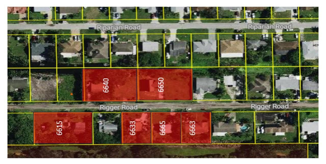 Value Add Estate Sale - Contiguous six-home single-family portfolio located along Rigger Road in Atlantis, Florida, within immediate proximity to the Lake Worth Beach growth corridor and central Palm Beach County employment base. This offering represents a compelling Value Add investment opportunity. The portfolio is priced at $221.26/SF-well below market value. The portfolio comprises six detached single-family residences situated on a combined ~82,500 SF of land with a total of 10,788 gross square feet, all within a tight geographic cluster that allows for operational efficiency, unified management, and future strategic repositioning. Properties were constructed between 1974 and 1983. +++++Download the Attached Offer Memorandum+++++ The Properties Folio                           Address                                          Gross Adj  Lot Size Age                                                                                                         SF     SF    Size00-43-45-06-02-043-0040 6615 Rigger Rd PAPA - 6615 RIGGER RD 2260 1584   18731 197700-43-45-06-02-043-0070 6633 Rigger Rd PAPA - 6633 RIGGER RD 1388 1224   9351 197800-43-45-06-02-042-0070 6640 Rigger Rd PAPA - 6640 RIGGER RD 1856 1502   17860 198100-43-45-06-02-042-0090 6650 Rigger Rd PAPA - 6650 RIGGER RD 1870 1683   17856 198100-43-45-06-02-043-0090 6663 Rigger Rd PAPA - 6663 RIGGER RD 1820 1470   9351 197400-43-45-06-02-043-0080 6665 Rigger Rd PAPA - 6665 RIGGER RD 1594 1287   9351 1983Town of Atlantis, Palm Beach County — Market Overview The City of Atlantis is a highly distinctive, low-density residential enclave located in east-central Palm Beach County within the Miami–Fort Lauderdale–West Palm Beach metropolitan area. Originally developed in the late 1950s as a planned golf and country club community, Atlantis has evolved into a fully incorporated city known for its quiet, gated character, mature landscaping, and stable, owner-occupied residential base. The city spans approximately 1.4 square miles and is home to just over 2,100 residents, creating a uniquely intimate community atmosphere that is increasingly rare in South Florida’s urbanizing landscape. Demographically, Atlantis skews toward a highly educated, affluent, and mature population, with a median age above 60 and household incomes that significantly exceed national and county averages—factors that contribute to long-term housing stability and consistent demand for quality residential product.From a real estate perspective, Atlantis benefits from limited inventory, strong buyer demand, and above-average pricing relative to broader Palm Beach County. Recent market data indicates median home values generally ranging from the low-to-mid $500,000s, with typical home values in some reports approaching or exceeding the $600,000 range. Pricing varies widely by property type, size, and location, with smaller condominium or villa-style residences trading at more accessible entry points, while larger single-family homes and golf-adjacent properties regularly achieve seven-figure valuations. Active inventory remains constrained, and average days on market tend to reflect a balanced to competitive environment, particularly for well-located or updated properties.The housing stock in Atlantis is a diverse mix of single-family residences, villas, and condominium units, offering a broad spectrum of architectural styles and floor plans. Properties range from modest two-bedroom homes to larger estate-style residences with expansive lots, creating appeal across multiple buyer profiles—from downsizing residents and second-home purchasers to higher-net-worth households seeking privacy and proximity to Palm Beach County’s coastal, medical, and commercial corridors. Regionally, Atlantis consistently outperforms the countywide median on pricing metrics, underscoring the premium associated with its small-city character, controlled growth, and limited supply.Overall, Atlantis represents a fundamentally strong residential submarket defined by scarcity, demographic stability, and pricing resilience. These market dynamics support sustained long-term value appreciation and position the community as a compelling target for both owner-occupants and investors seeking exposure to one of Palm Beach County’s most insulated and tightly held residential environments.