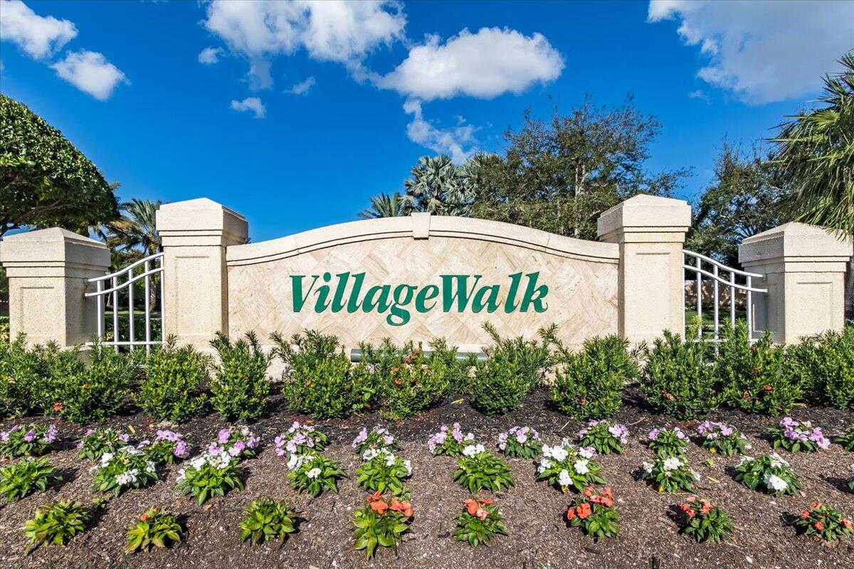 Welcome to this gated community. Stunning 3-Bedroom, 3-Bathroom plus a Den. Remodeled, thoughtfully designed interiors that flow seamlessly throughout.  Beautiful, fully fenced backyard. Resurfaced, Heated Swimming pool. Seamless screened Lanai for entertaining.  Villagewalk offers many amenities, Tennis, Pickleball, Gym, Resort and Lap  Pools. Bocce ball, Club house, Restaurant. Endless walking and biking paths. A must see Community.
