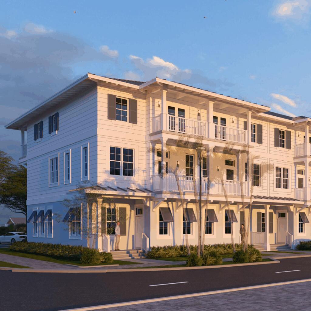 Set along the palm-lined stretch of Bridge Road and less than a mile from the pristine beaches of Jupiter Island, Banyan Grove is where timeless coastal charm meets modern luxury. This boutique collection of thoughtfully designed residences offers a rare live-work lifestyle, with the flexibility to operate a business on the first level while enjoying refined living spaces above.
Just steps from charming boutiques, local cafés, and Hobe Sound's vibrant village center, Banyan Grove places everyday convenience at your doorstep while keeping the ocean moments away. Inspired by the area's enduring coastal character, each luxury townhome showcases balanced architecture, breezy sophistication, and seamless indoor-outdoor living that reflects the natural beauty and serenity of its surroundings. Perfectly positioned minutes from Jupiter, Jupiter Island, and the unspoiled landscapes of Jonathan Dickinson State Park, residents also enjoy quick access to I-95 and the world-class shopping, dining, and culture of Palm Beach's Worth Avenue. Surrounded by premier golf courses, marinas, A-rated schools, and emerging local amenities, Banyan Grove delivers an elevated yet welcoming lifestyle that captures the essence of small-town coastal living.
Whether you're seeking a refined primary residence, a flexible live-work opportunity, or a low-maintenance luxury retreat near the ocean, Banyan Grove offers the perfect balance of convenience, charm, and coastal elegance. A limited offering in an exceptional locationsecure your place in Banyan Grove and experience coastal living at its finest.