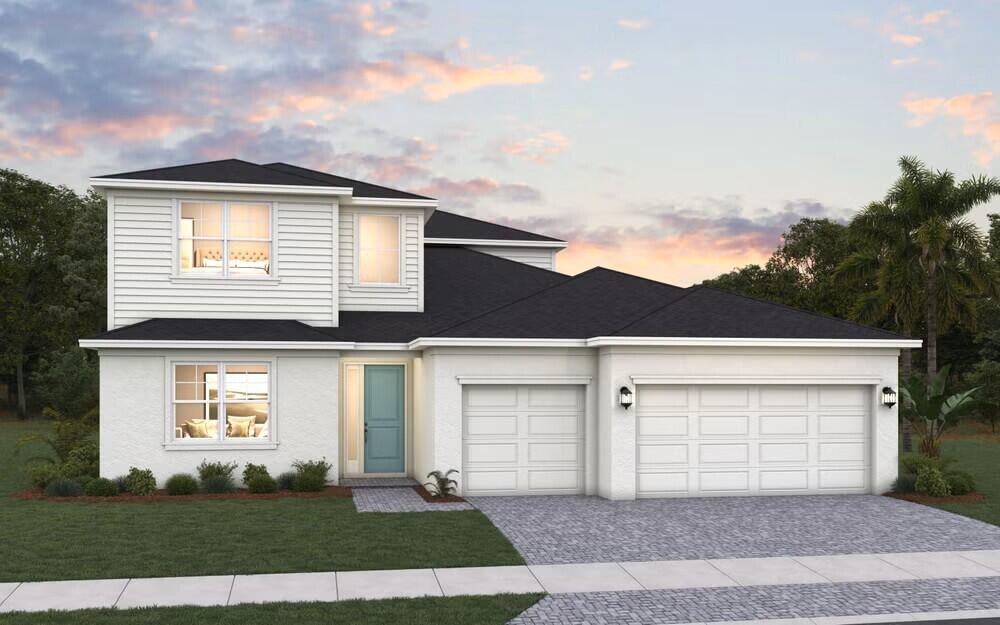 Experience the perfect combination of space, style, and functionality in this stunning new construction Azura floor plan. Offering 2,775 square feet of thoughtfully designed living space, this two-story home features 5 bedrooms, 4 bathrooms, and a spacious 3-car garage.The open-concept design creates an inviting atmosphere, with a gourmet kitchen featuring a large center island that overlooks the expansive great room and dining area, making it ideal for entertaining and everyday living. The first-floor owner's suite provides a private retreat complete with a generous walk-in closet and a luxurious en-suite bath with dual vanities.  An additional first-floor bedroom and full bath offer flexibility for guests or a home office, while the conveniently located laundry room adds everyday convenience.Upstairs, a spacious loft serves as the perfect secondary living area.