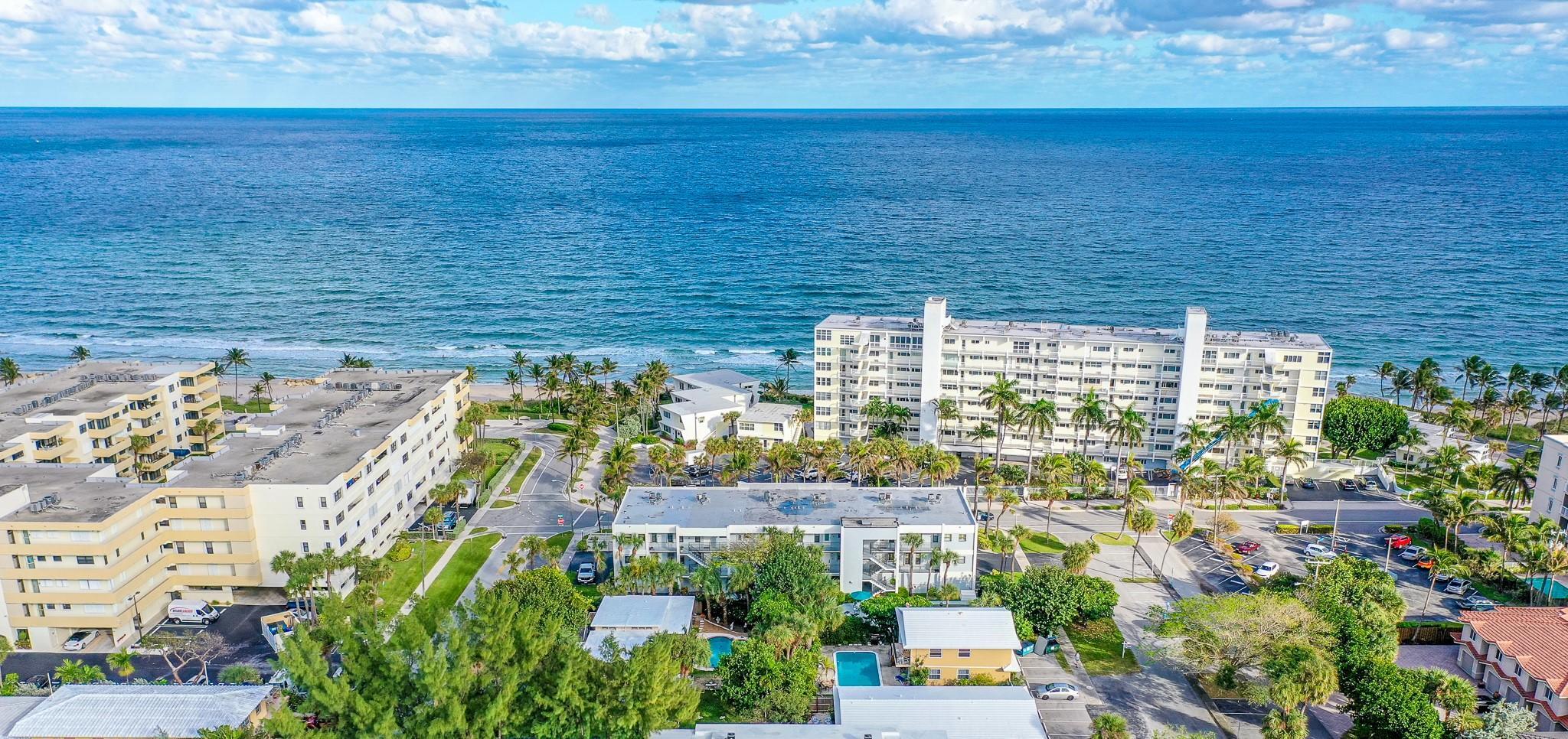 Great location just steps from the beach. Studio with kitchen with range and refrigerator. Tiled throughout. Annual unfurnished. Small Apt development with only 8 units. Pool and BBQ. Electric and water included in rent. 1 car only. No Laundry onsite. No pets.